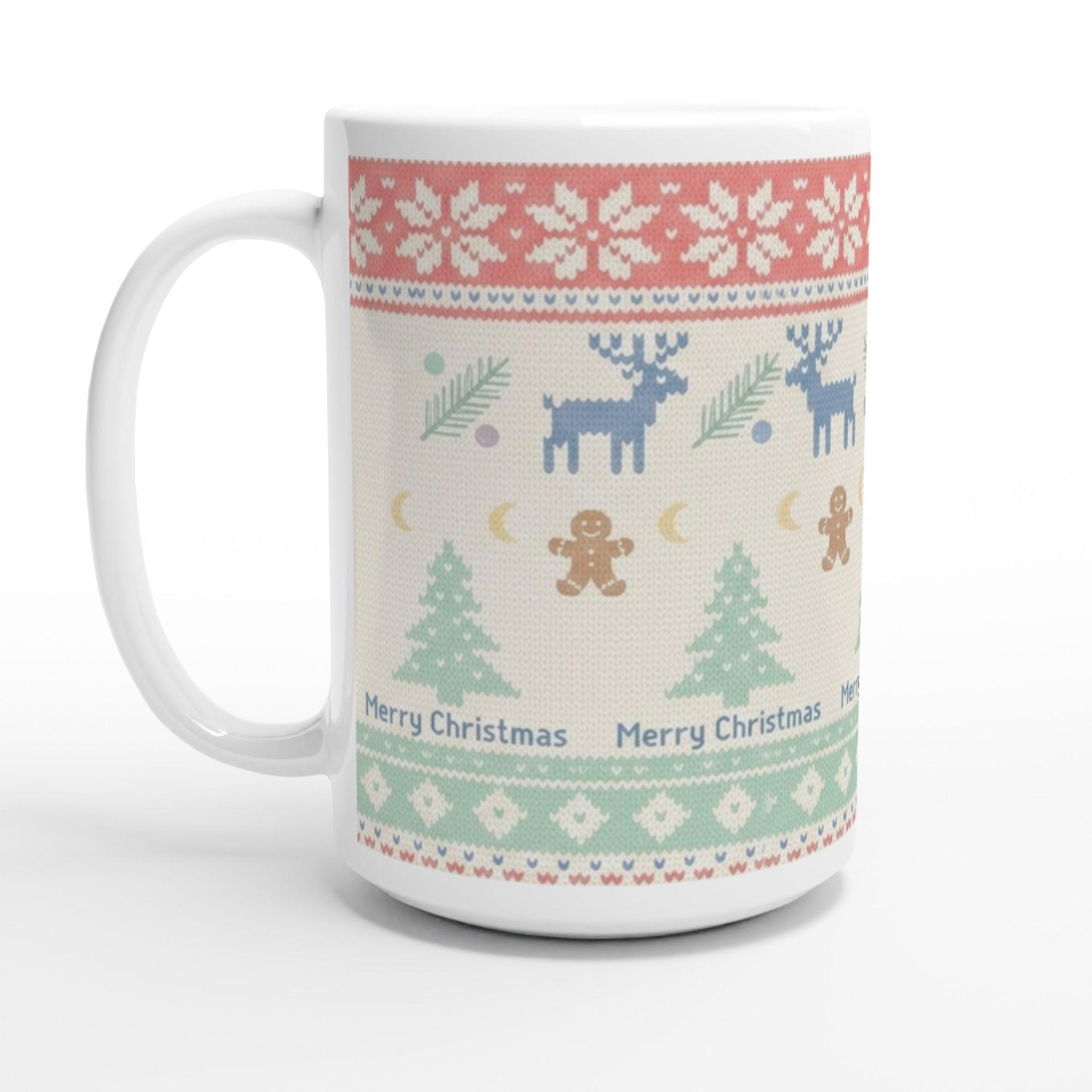 Christmas Mugs Set, Holiday Cup Set - Large and Small Cups