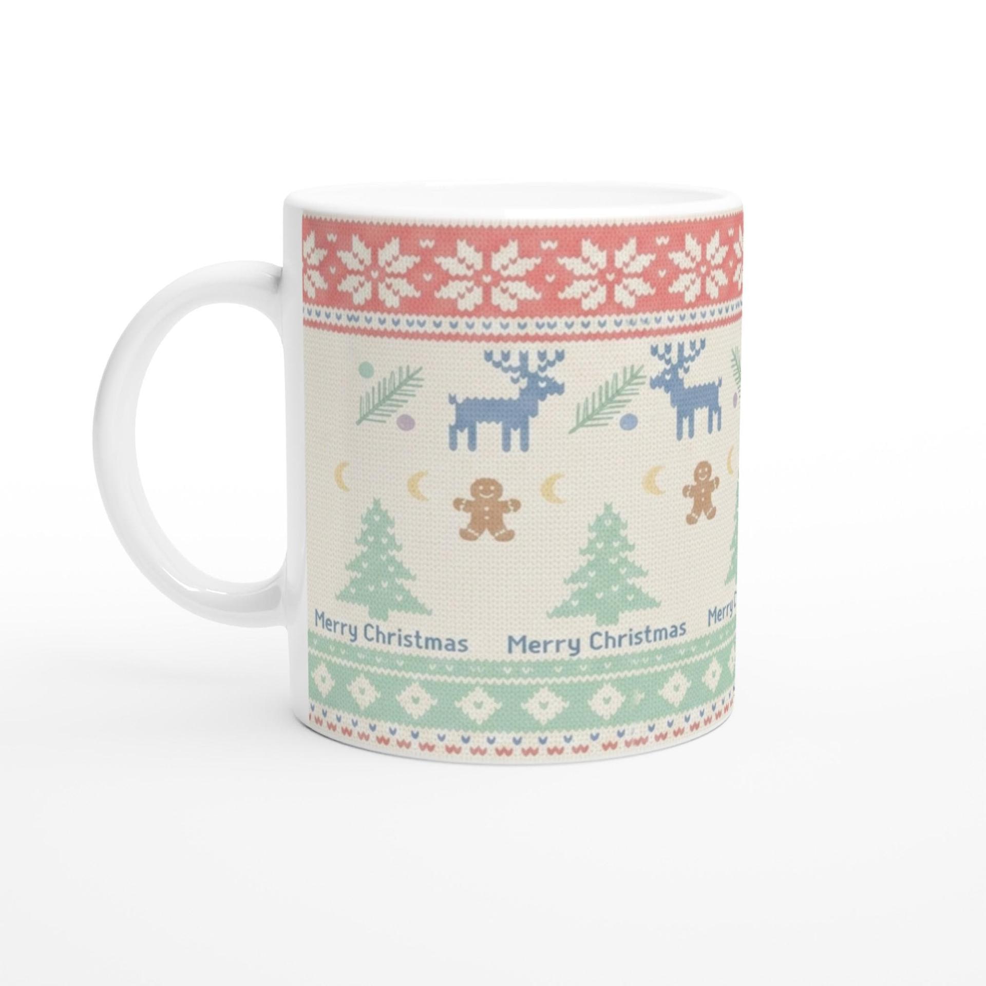 Christmas Mugs Set, Holiday Cup Set - Large and Small Cups