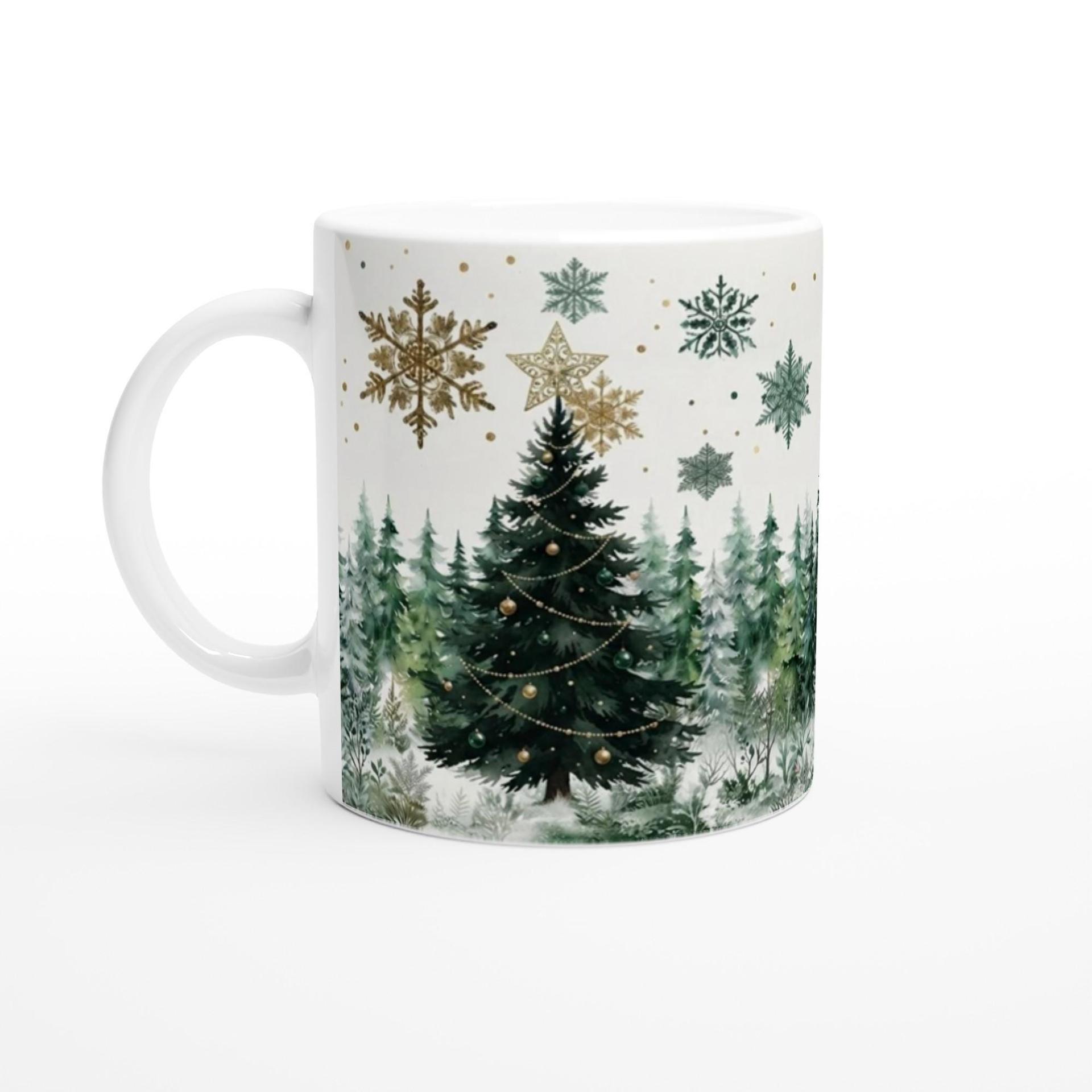 Christmas Mugs Set, Holiday Cup Set - Large and Small Cups