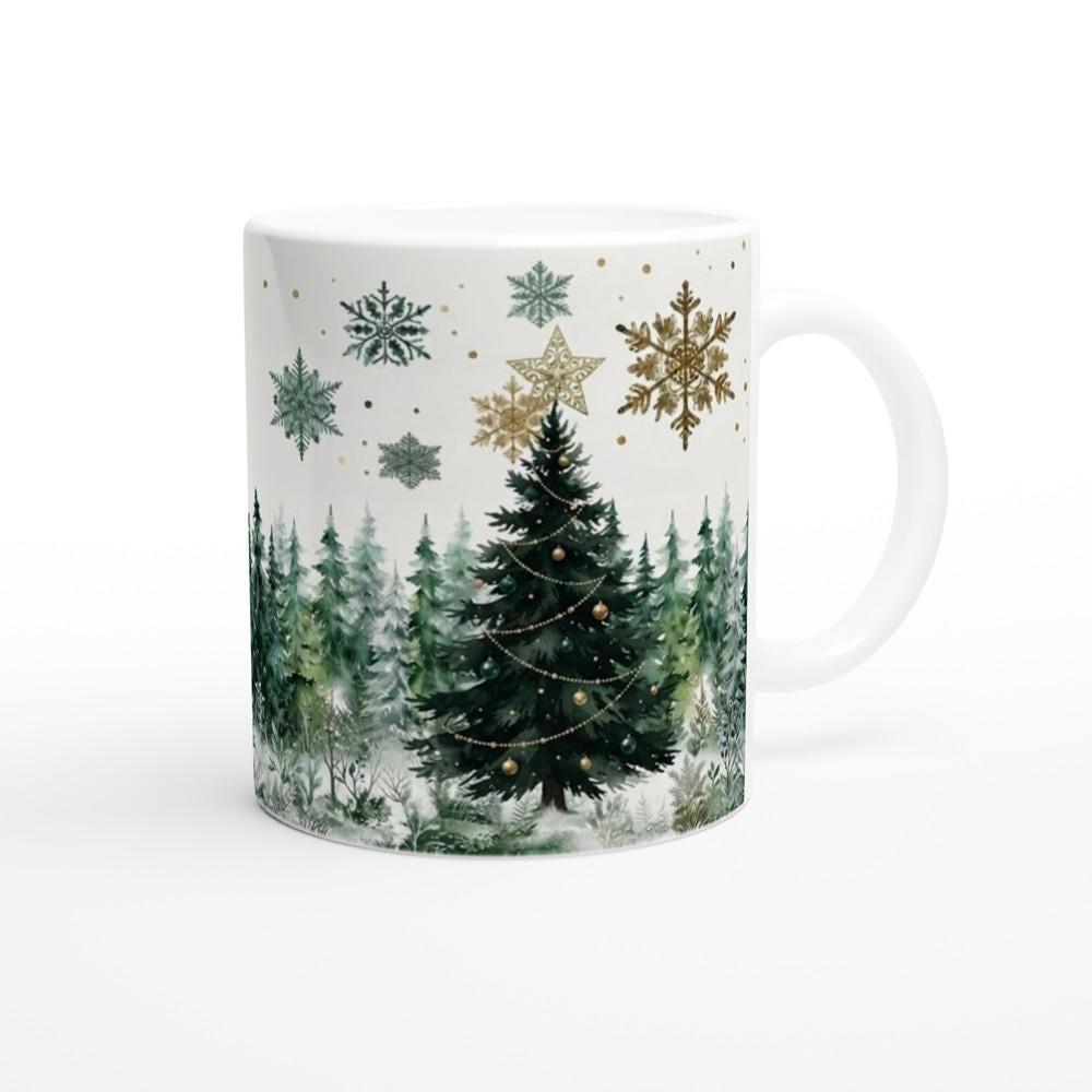 Christmas Mugs Set, Holiday Cup Set - Large and Small Cups
