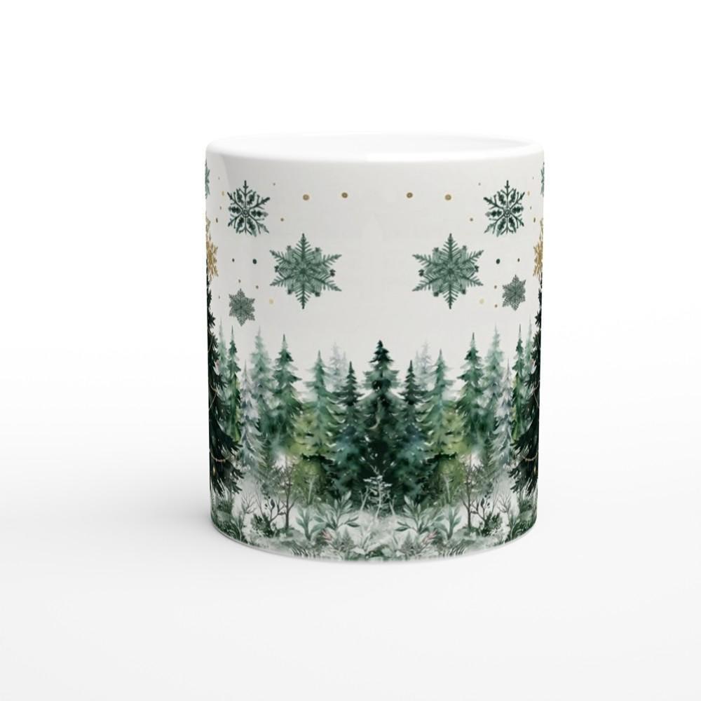 Christmas Mugs Set, Holiday Cup Set - Large and Small Cups