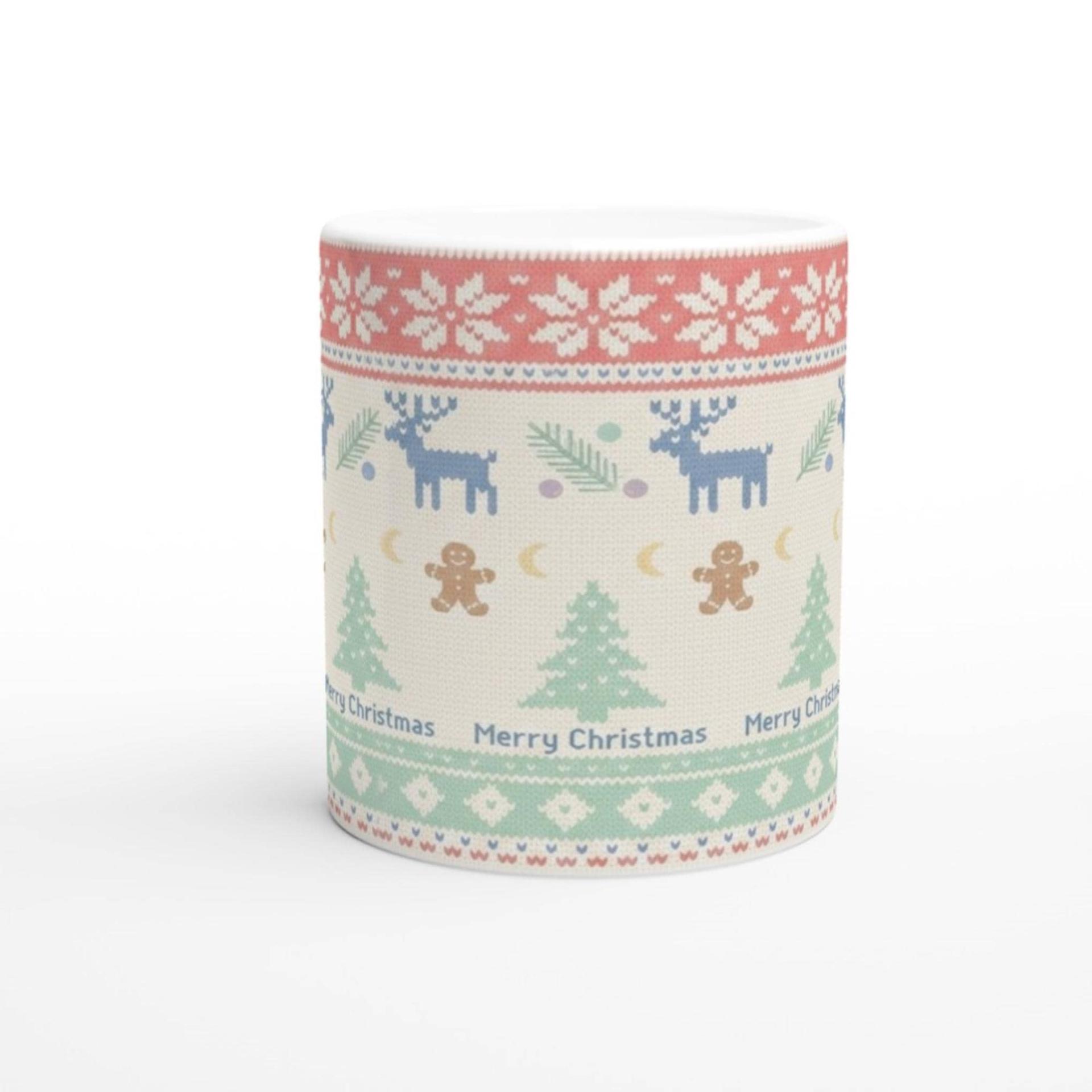 Christmas Mugs Set, Holiday Cup Set - Large and Small Cups
