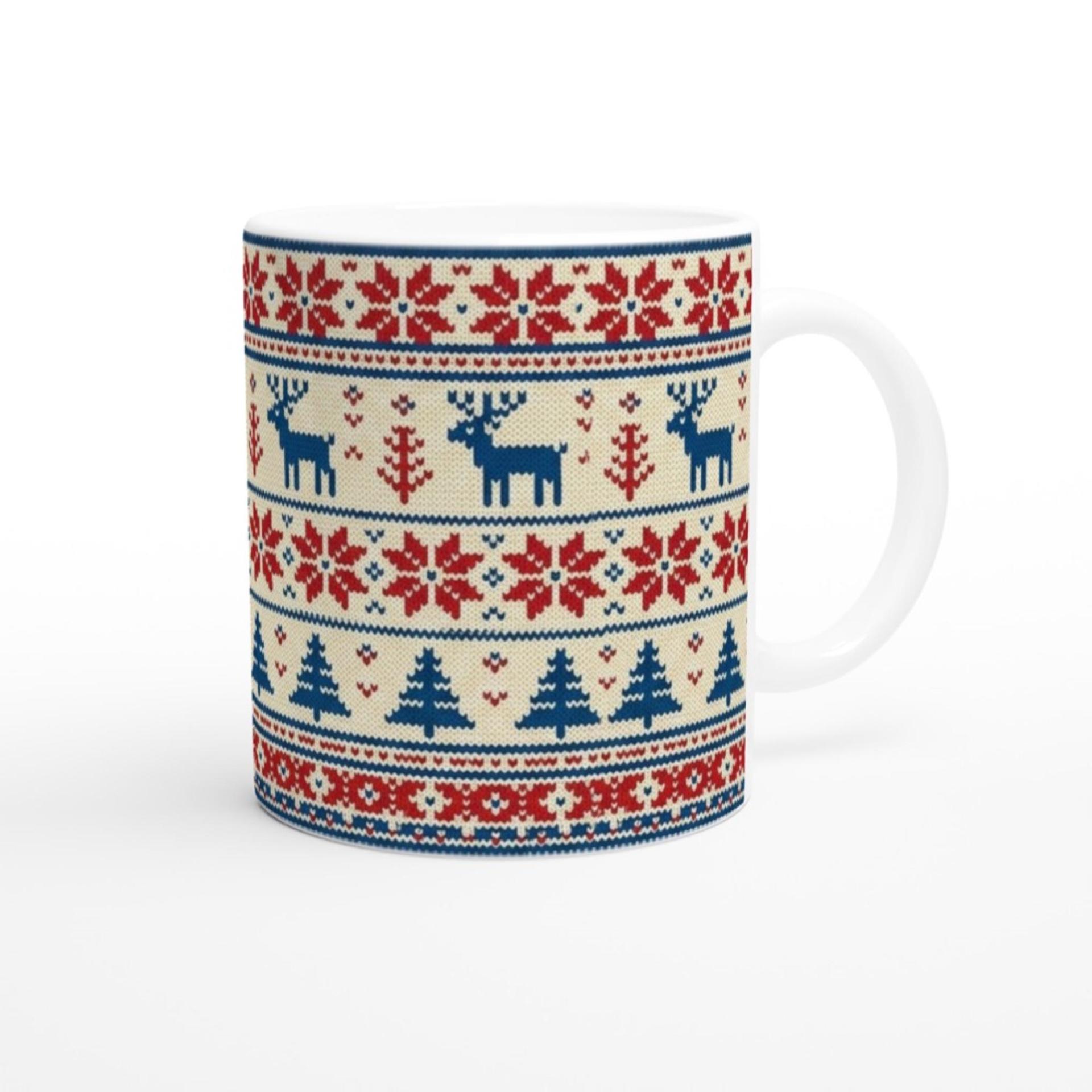 Christmas Mugs Set, Holiday Cup Set - Large and Small Cups
