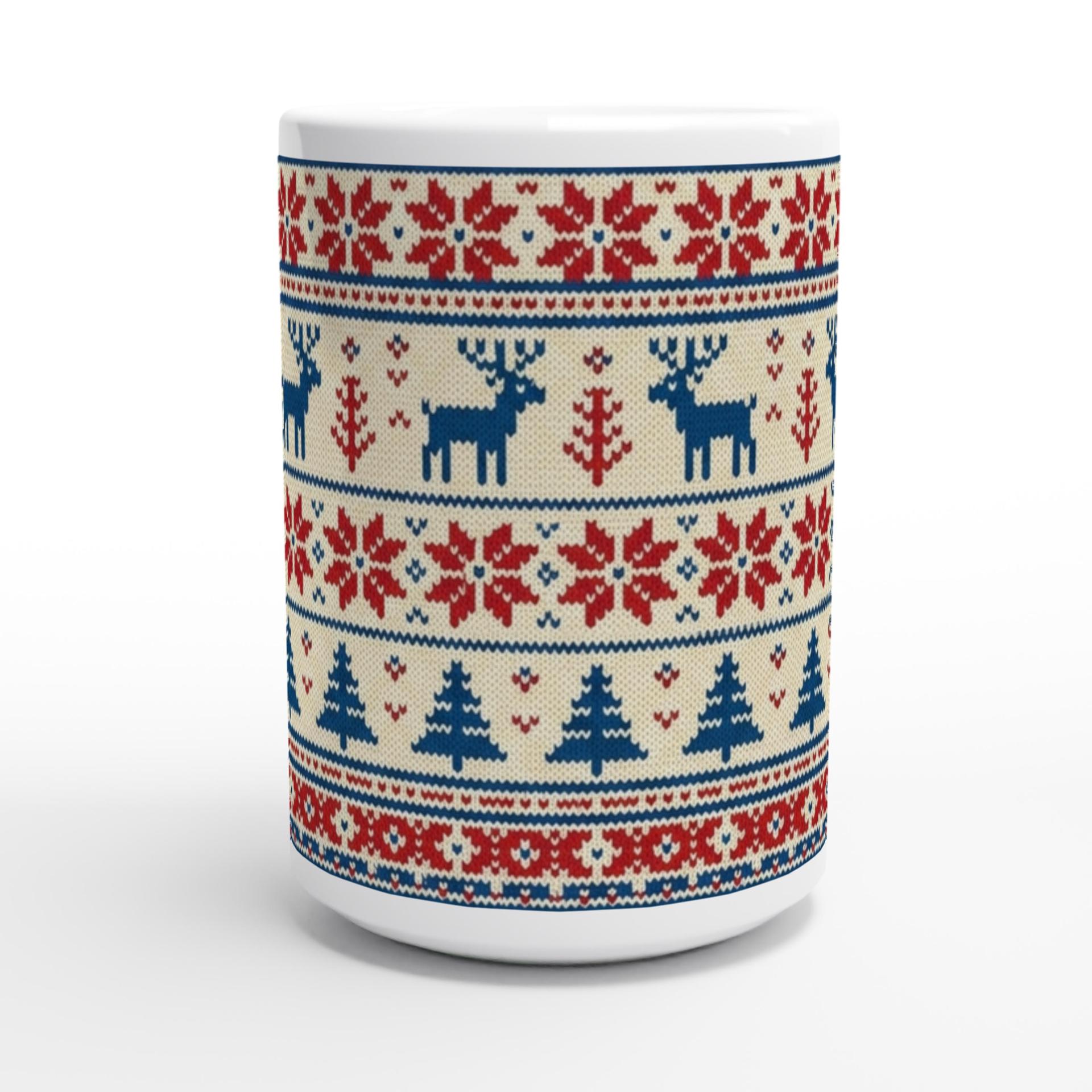 Christmas Mugs Set, Holiday Cup Set - Large and Small Cups