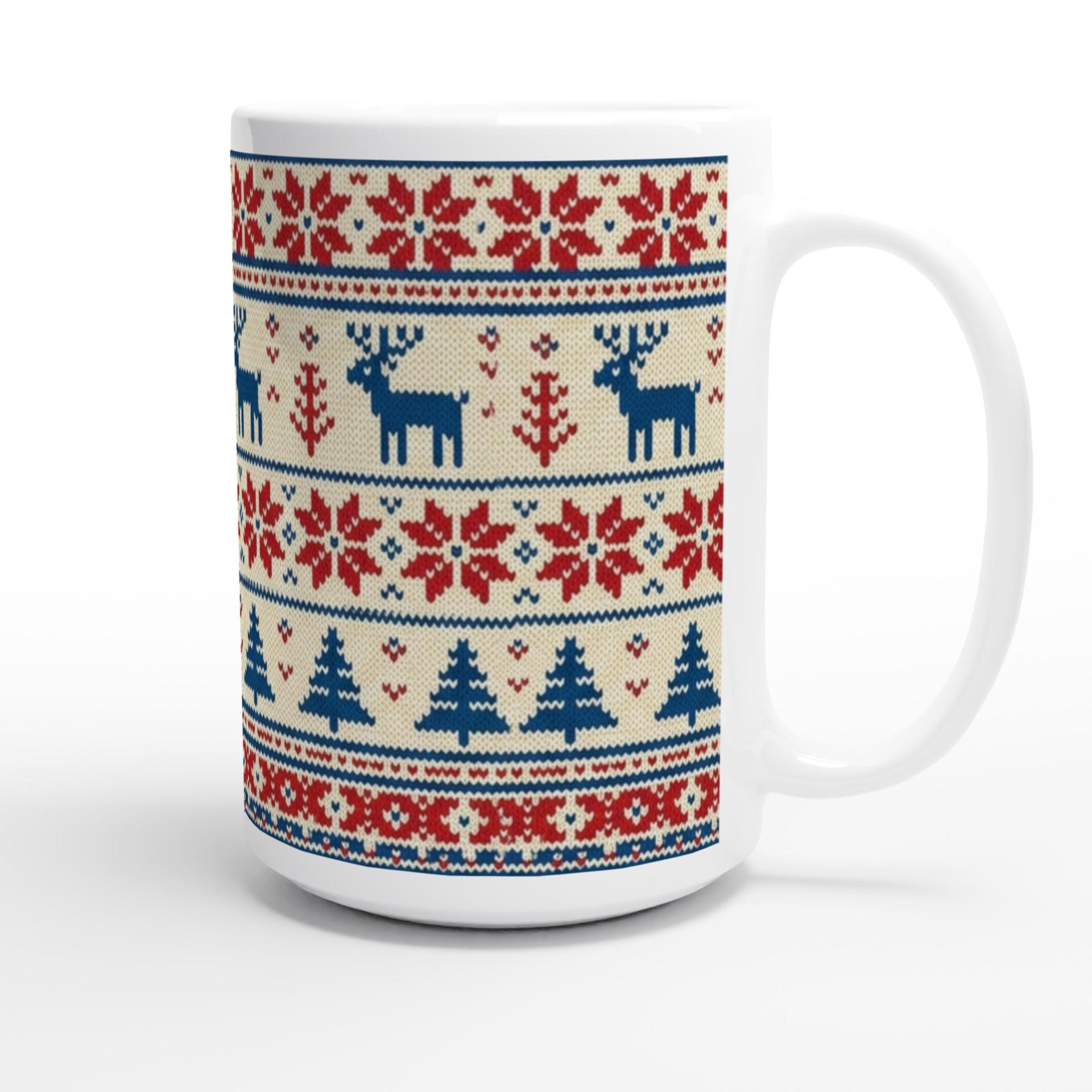 Christmas Mugs Set, Holiday Cup Set - Large and Small Cups