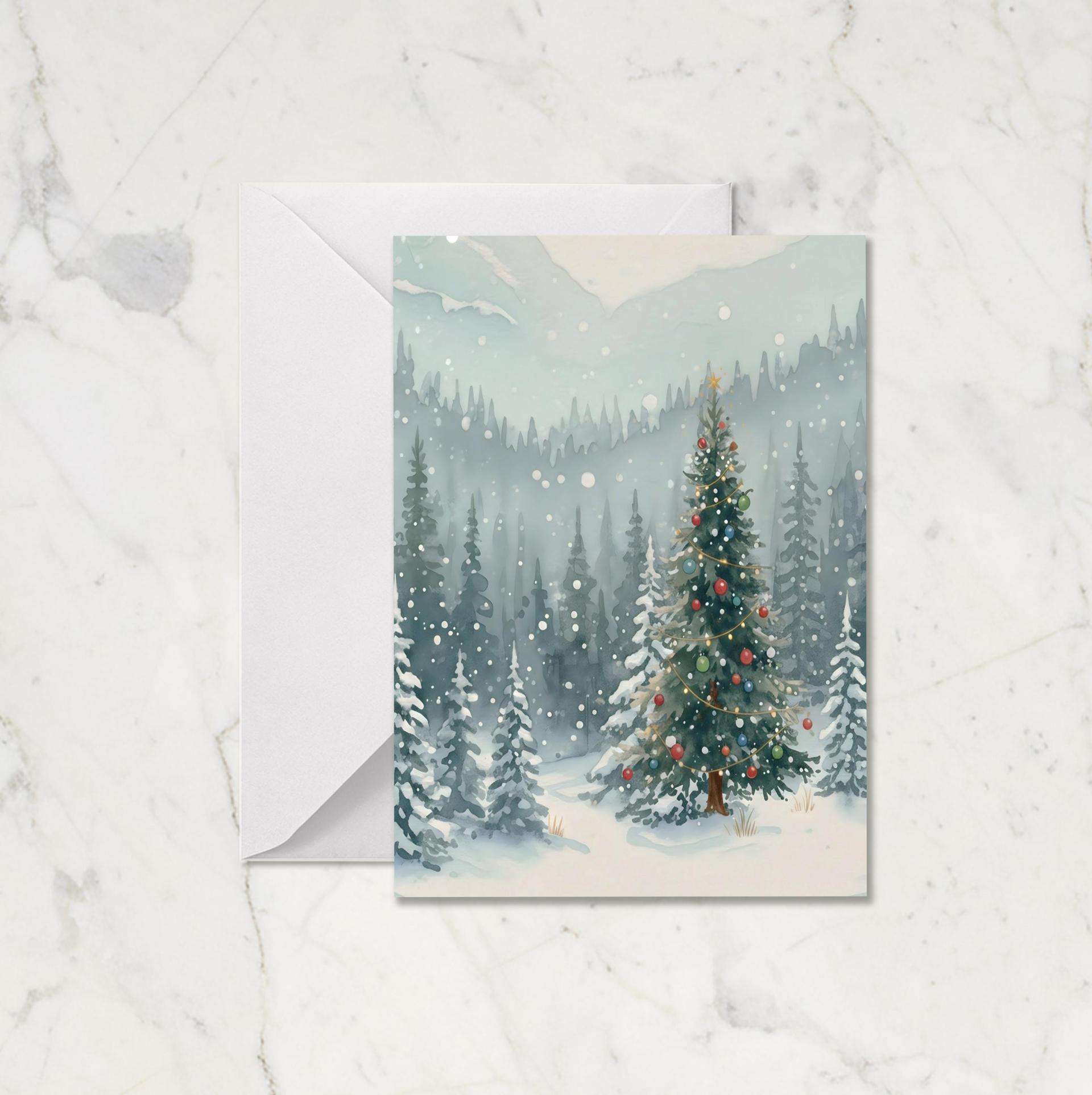 Christmas Gift Cards, Large Note Card, Money Card