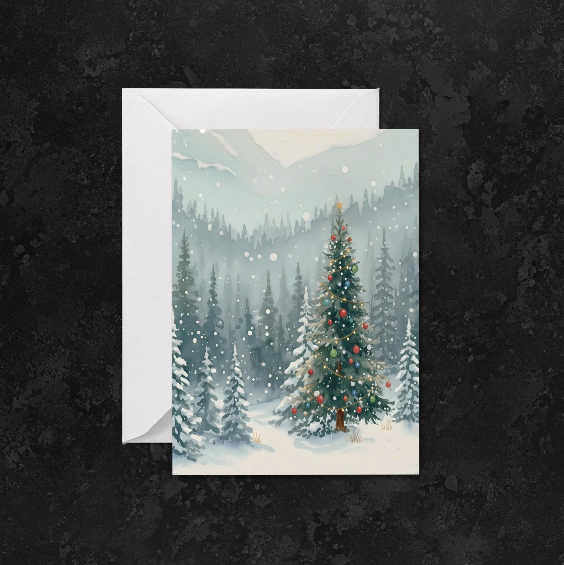 Christmas Gift Cards, Large Note Card, Money Card