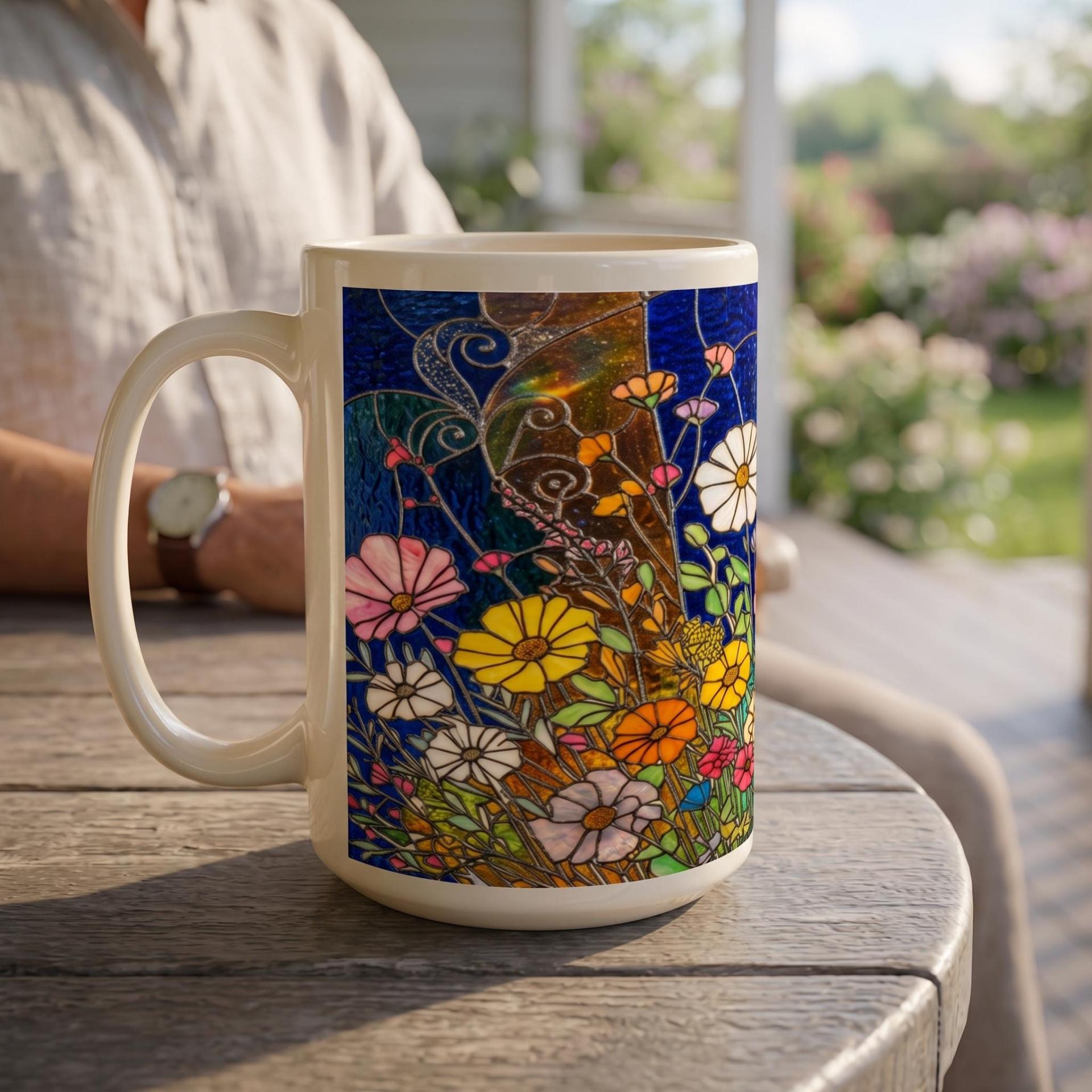 Floral Cups -  Large and Small Ceramic Mugs