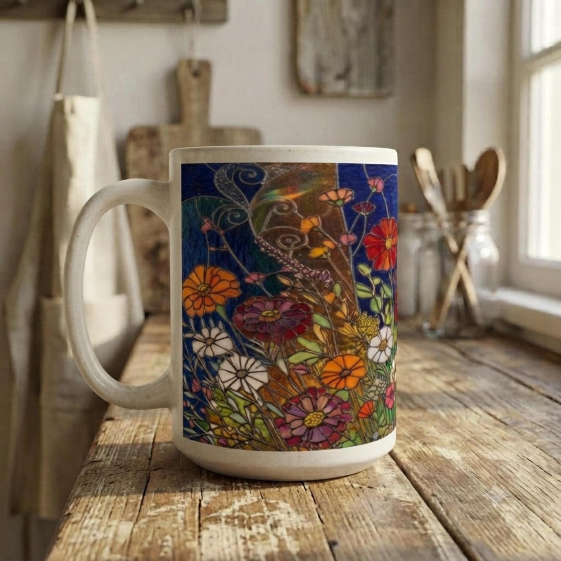 Floral Cups -  Large and Small Ceramic Mugs