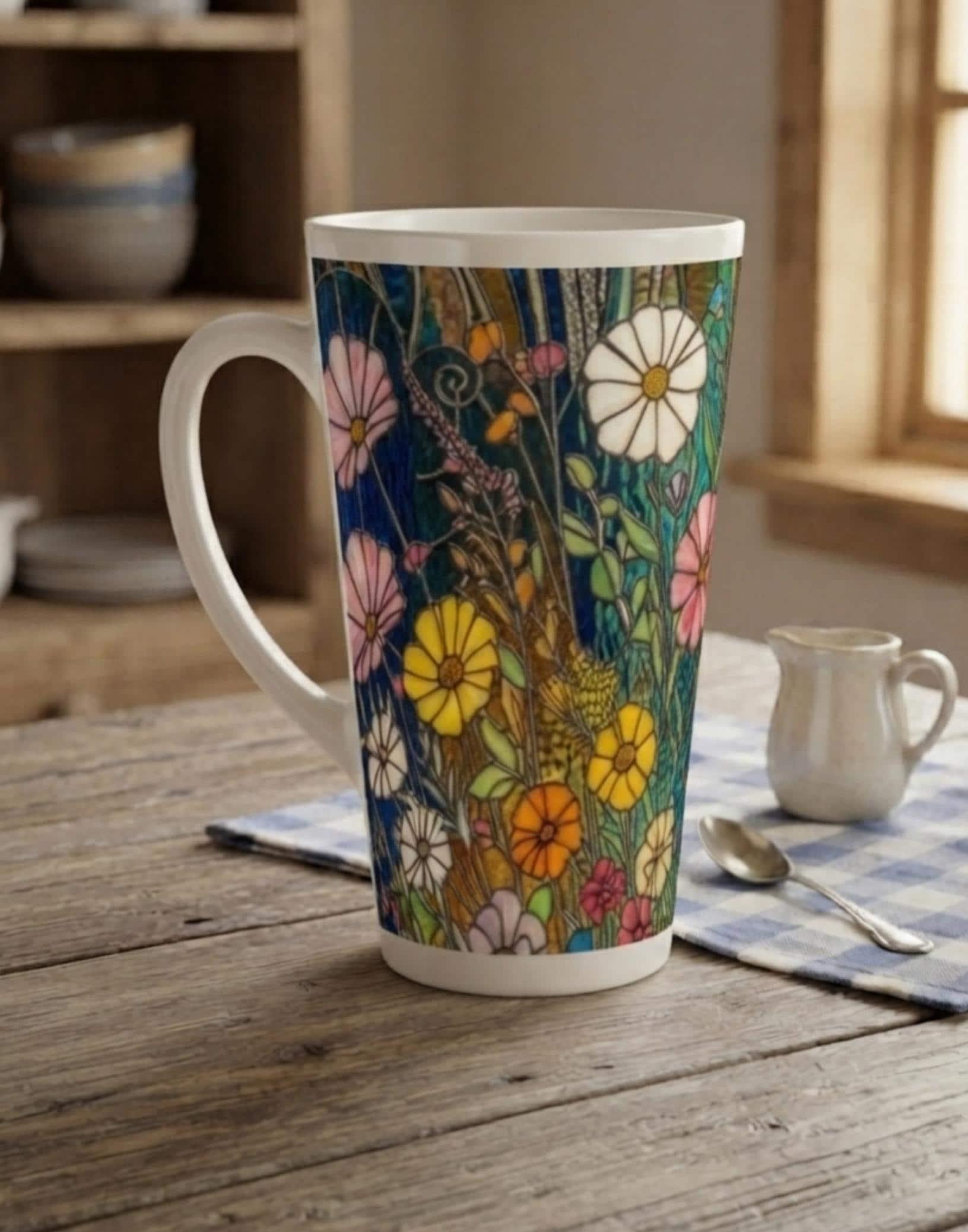 Latte 17oz Ceramic Mug - Coffee or Tea Cup, Extra Tall