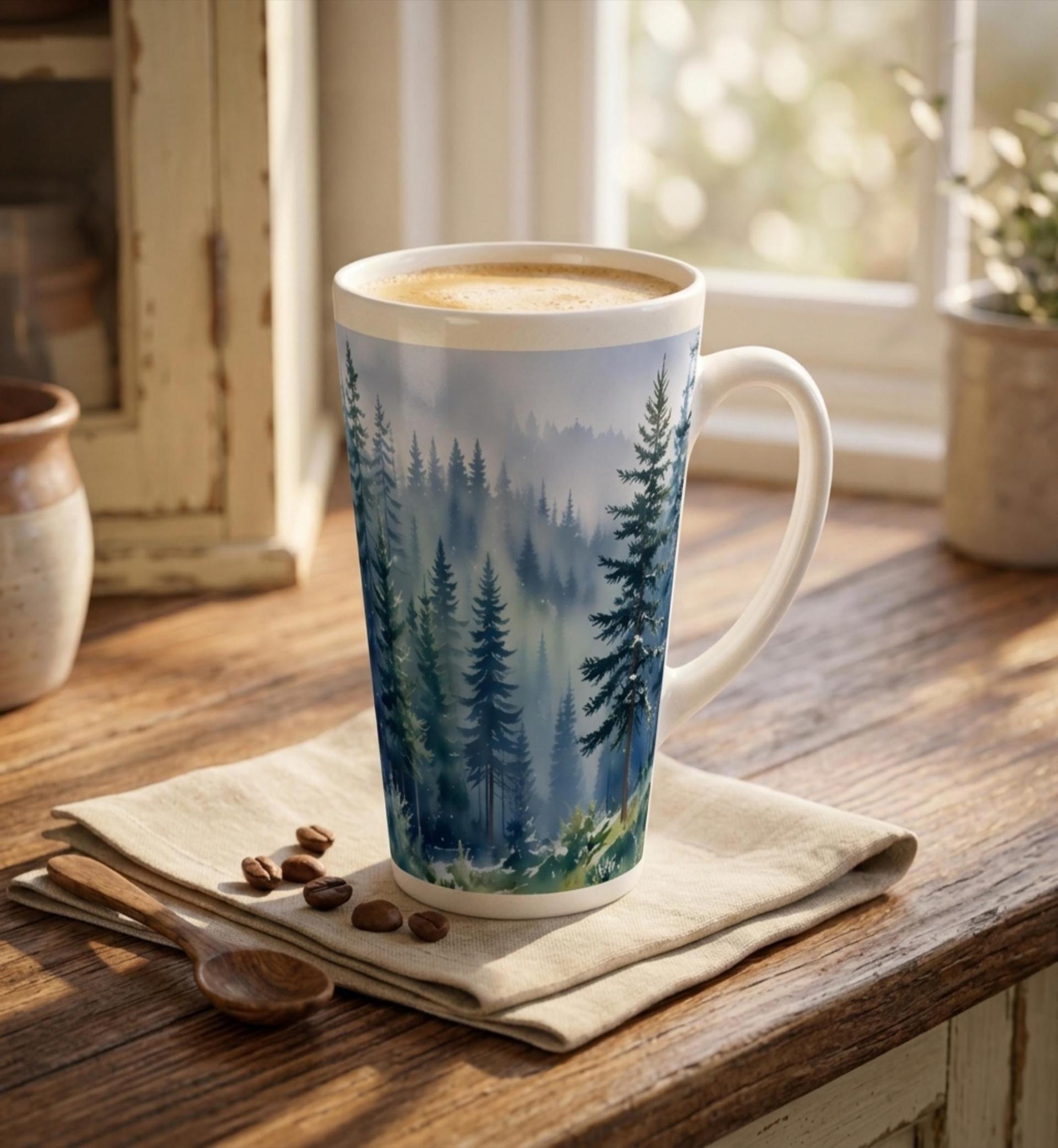 Latte 17oz Ceramic Mug - Coffee or Tea Cup, Extra Tall