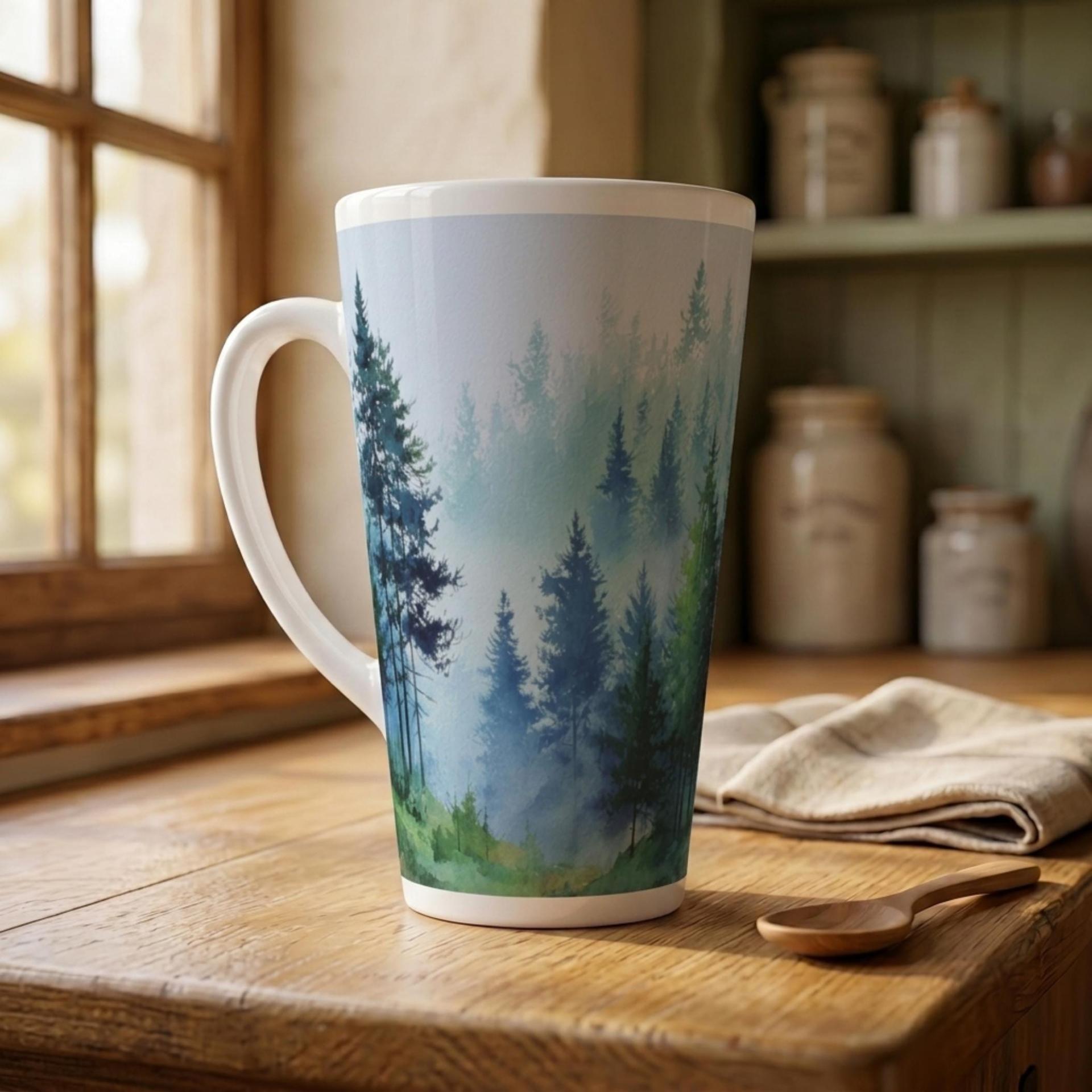 Latte 17oz Ceramic Mug - Coffee or Tea Cup, Extra Tall
