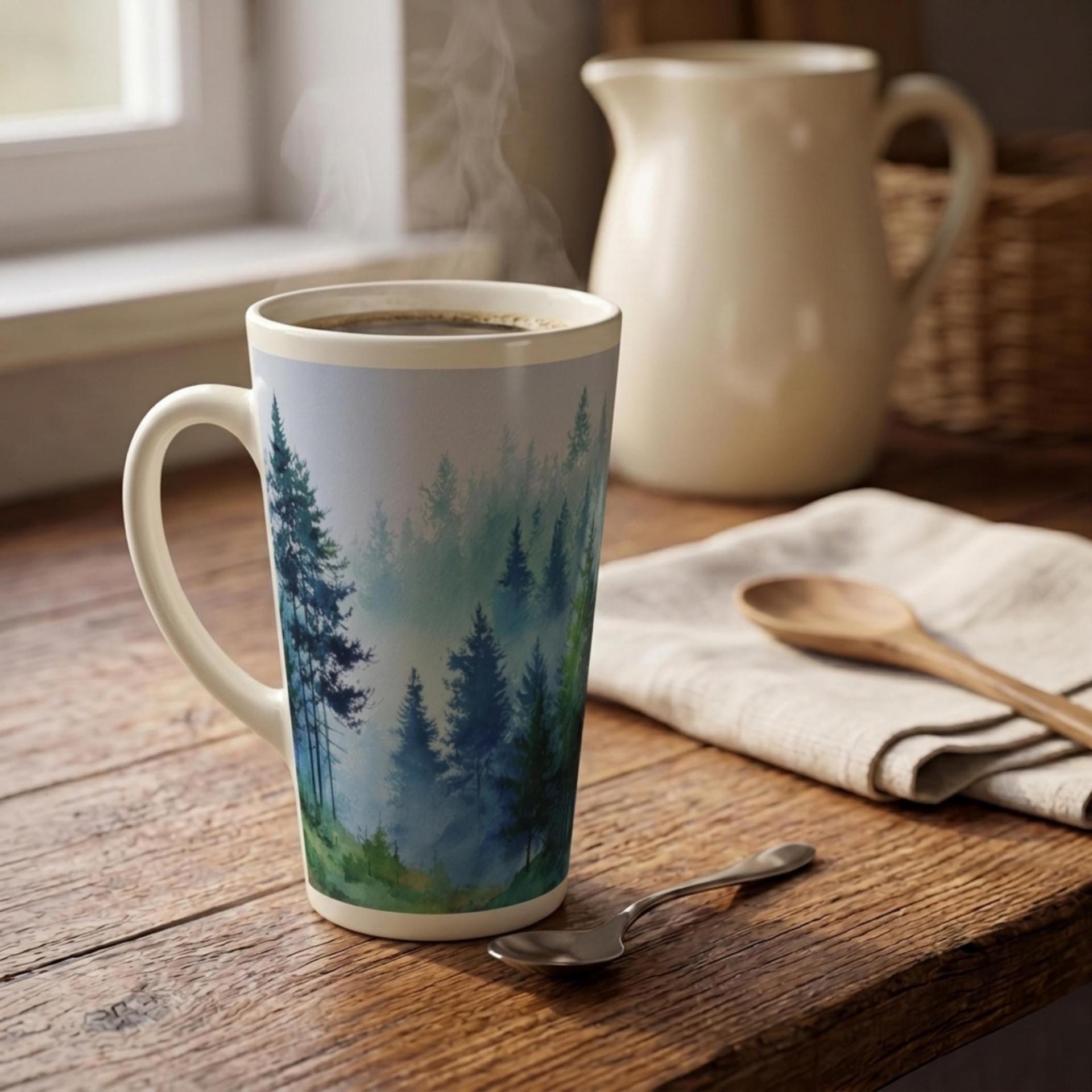 Latte 17oz Ceramic Mug - Coffee or Tea Cup, Extra Tall