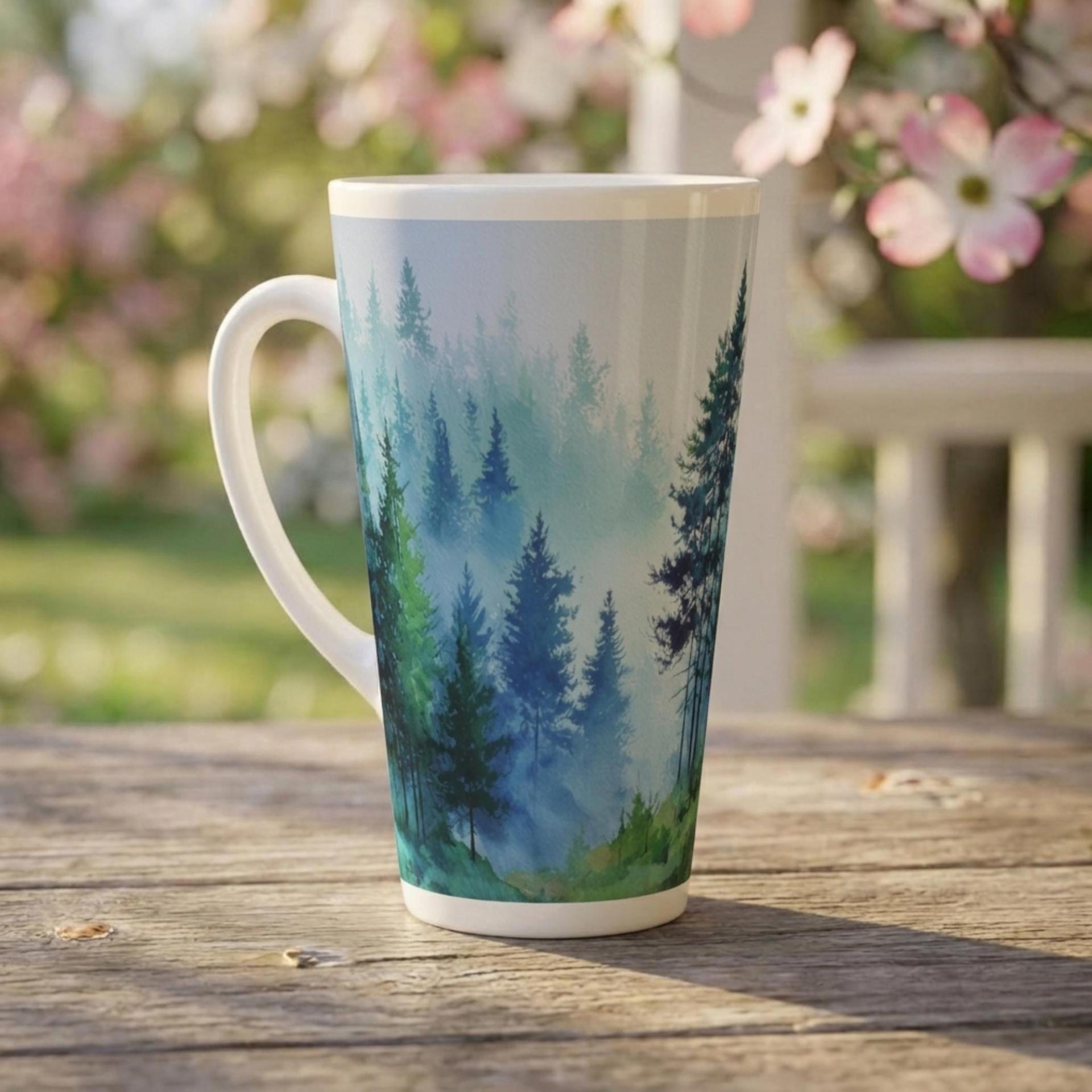 Latte 17oz Ceramic Mug - Coffee or Tea Cup, Extra Tall