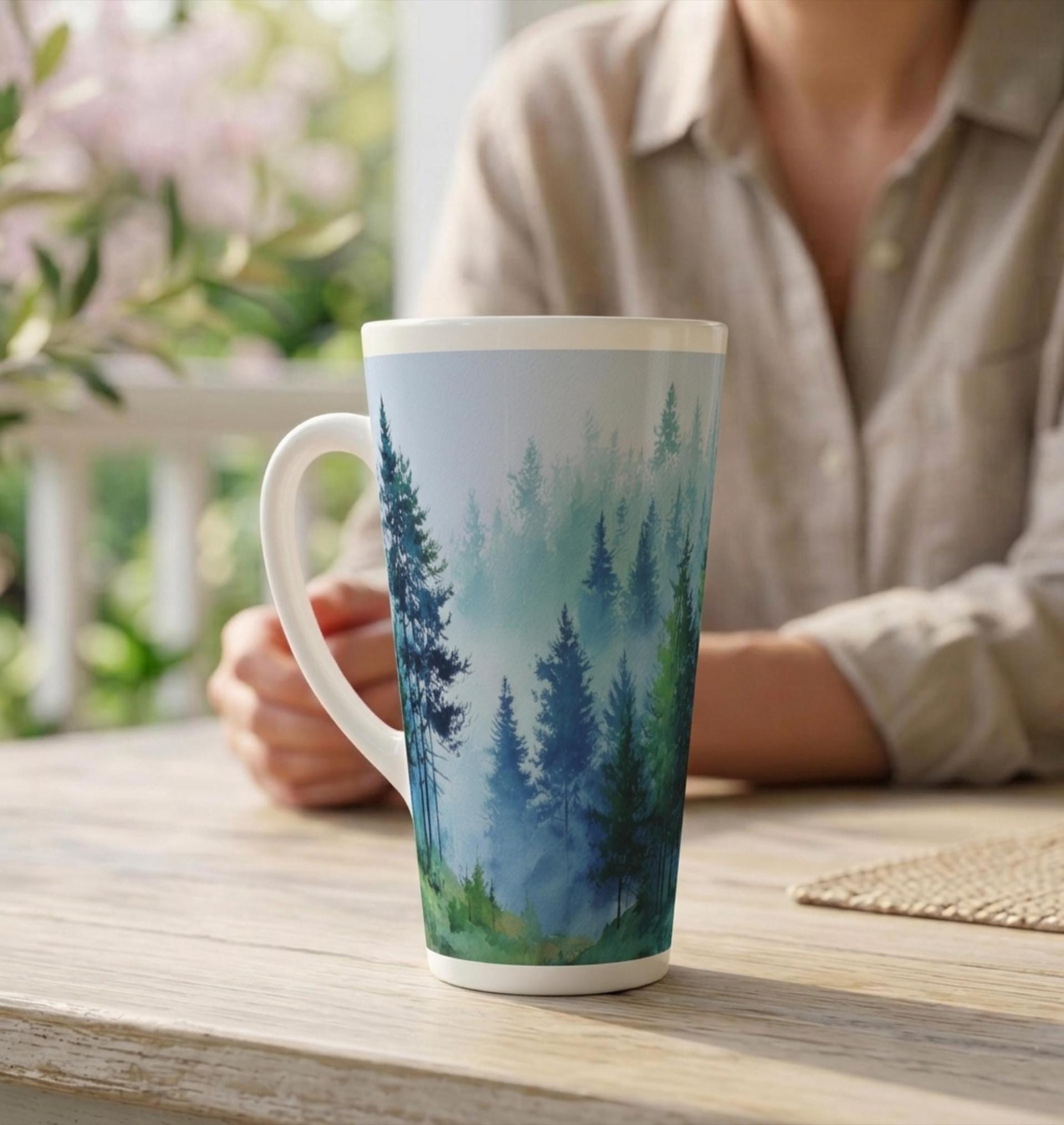 Latte 17oz Ceramic Mug - Coffee or Tea Cup, Extra Tall