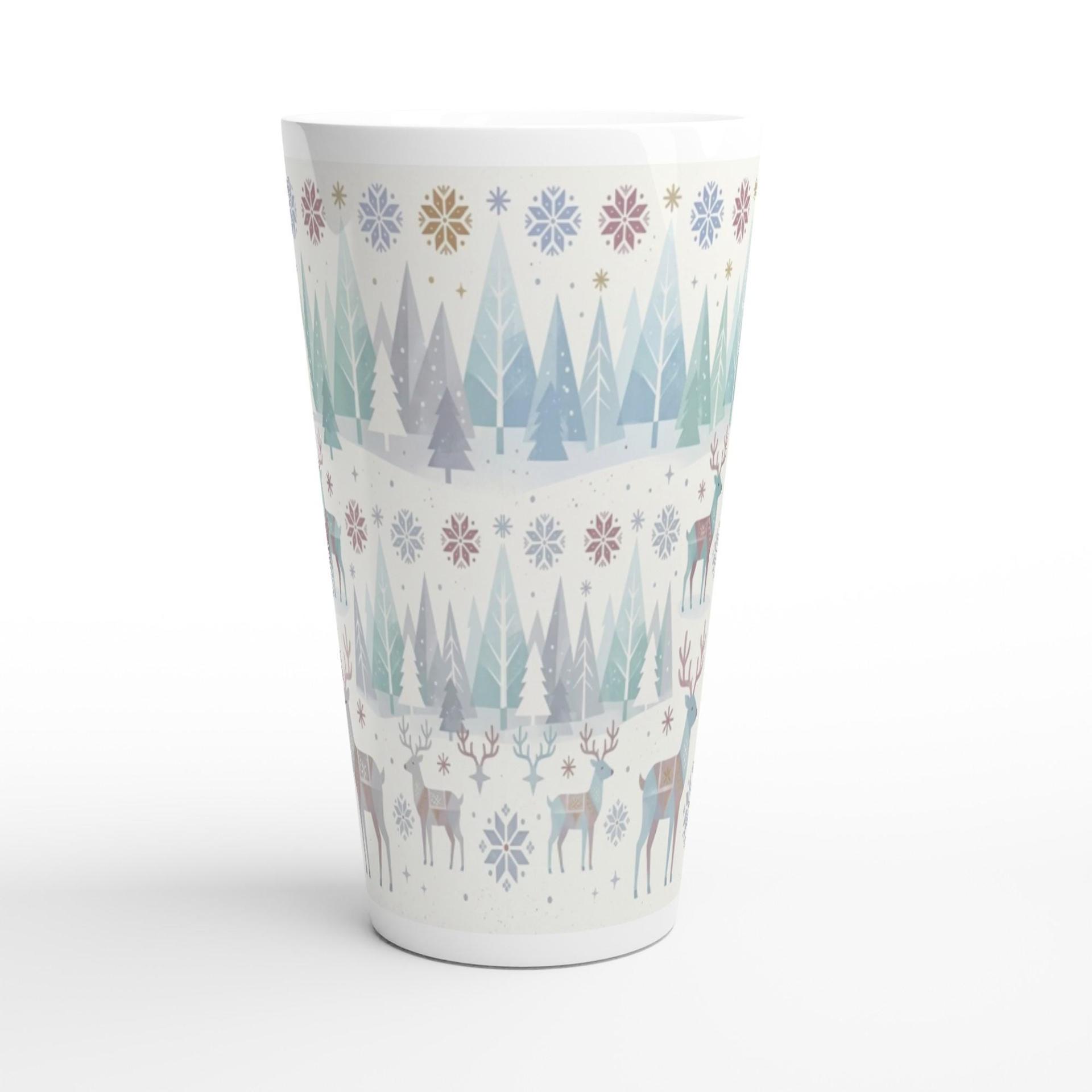 Christmas Mugs, Latte 17oz Ceramic Mug - Coffee or Tea Cup, Extra Tall