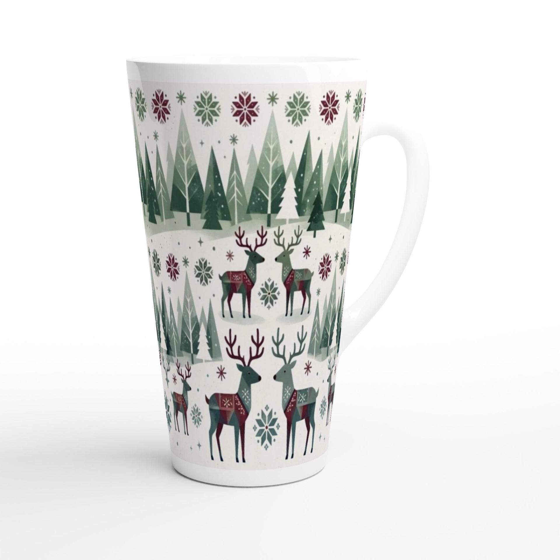 Christmas Mugs, Latte 17oz Ceramic Mug - Coffee or Tea Cup, Extra Tall