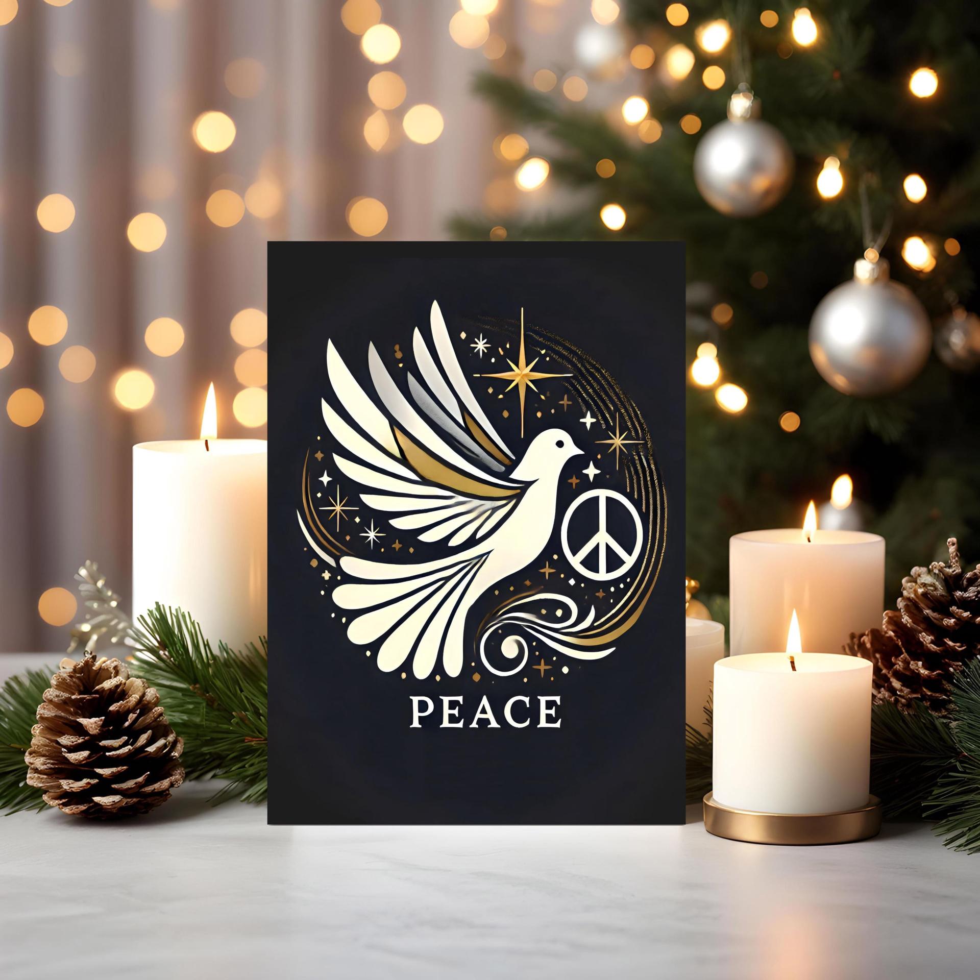 Dove of Peace - Christmas Card - Single or Bulk Pack of Christmas Greeting Cards