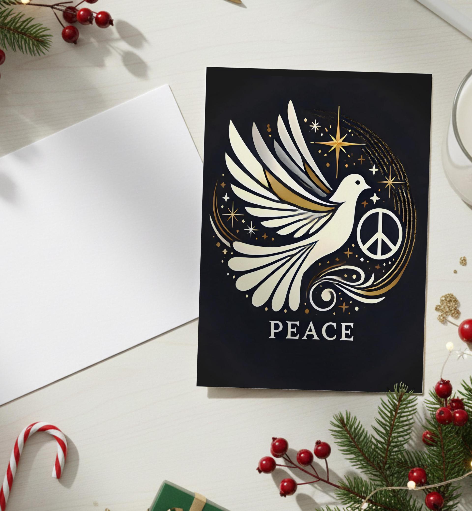 Dove of Peace - Christmas Card - Single or Bulk Pack of Christmas Greeting Cards