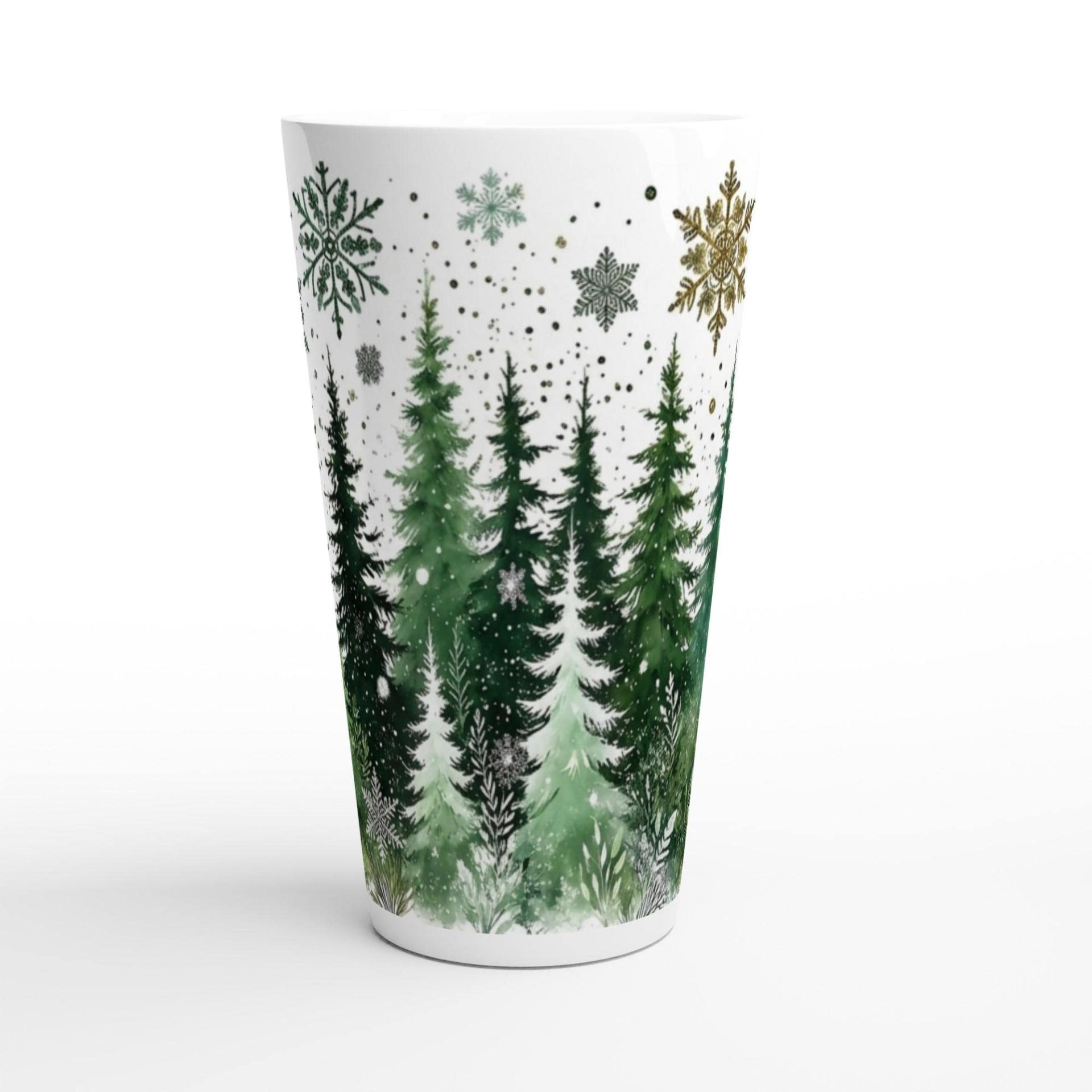 Christmas Mugs, Latte 17oz Ceramic Mug - Coffee or Tea Cup, Extra Tall