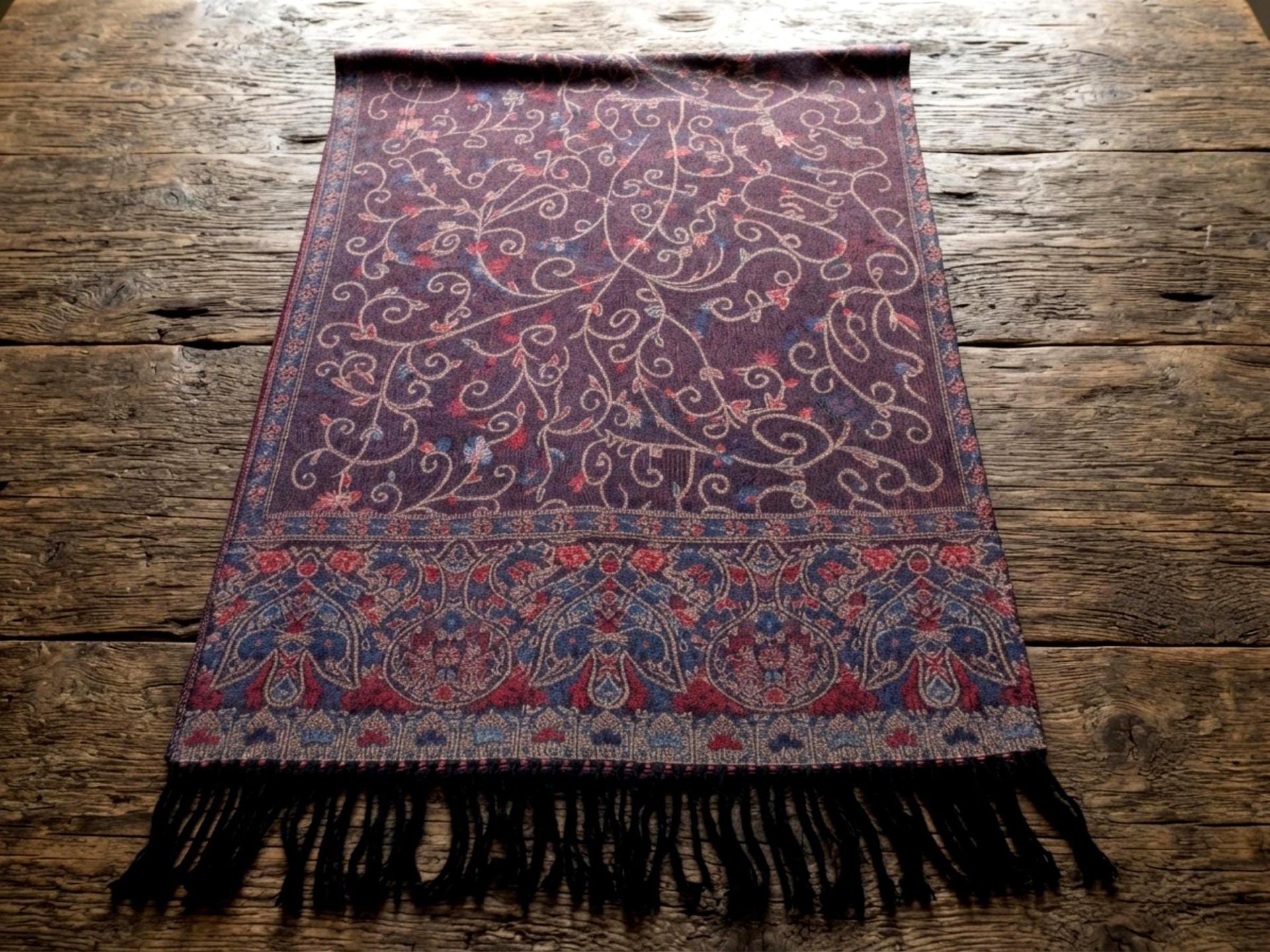 Thick & Soft Pashmina Shawl and Scarf for Women, Jacquard Brocade, Blanket Shawl