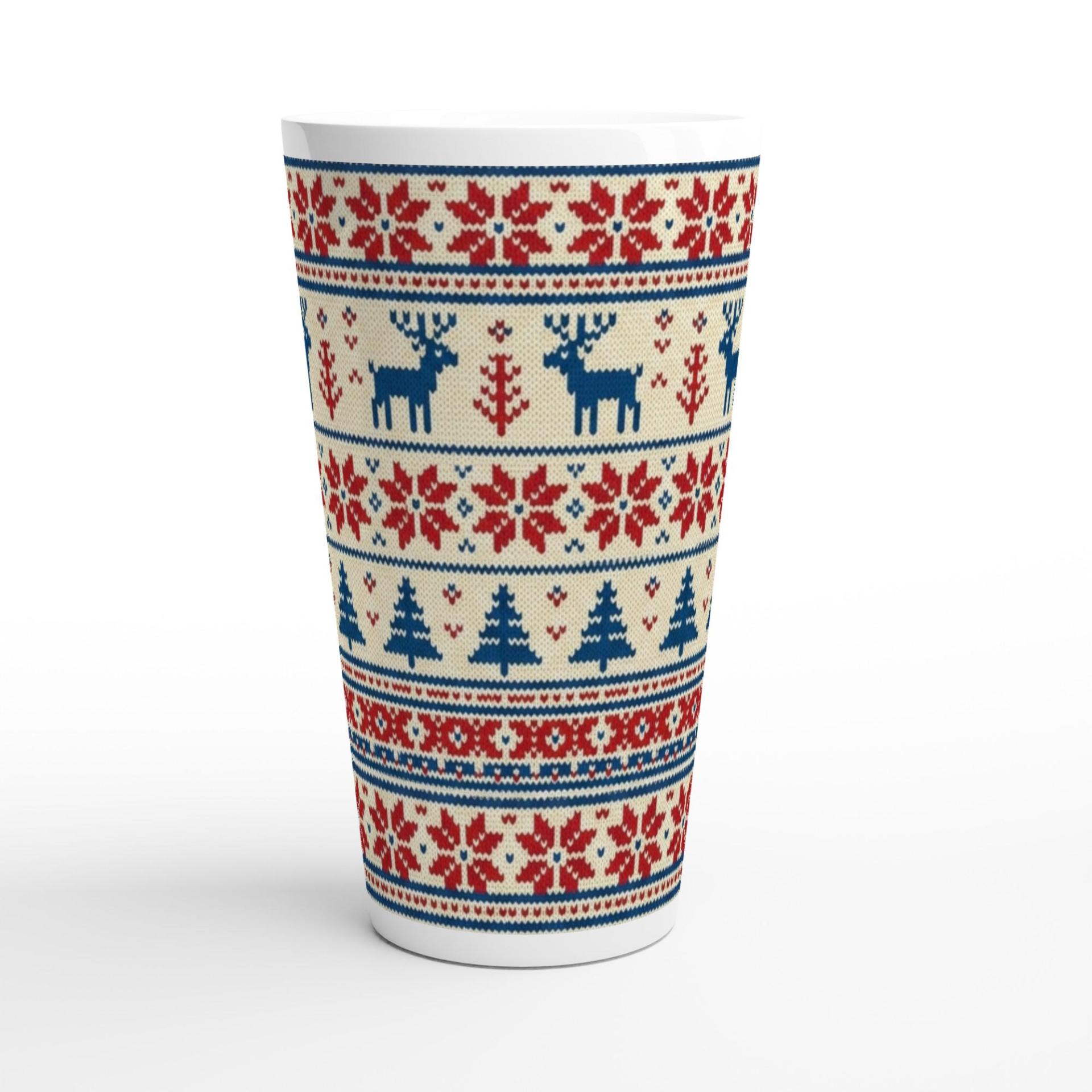 Christmas Mugs, Latte 17oz Ceramic Mug - Coffee or Tea Cup, Extra Tall