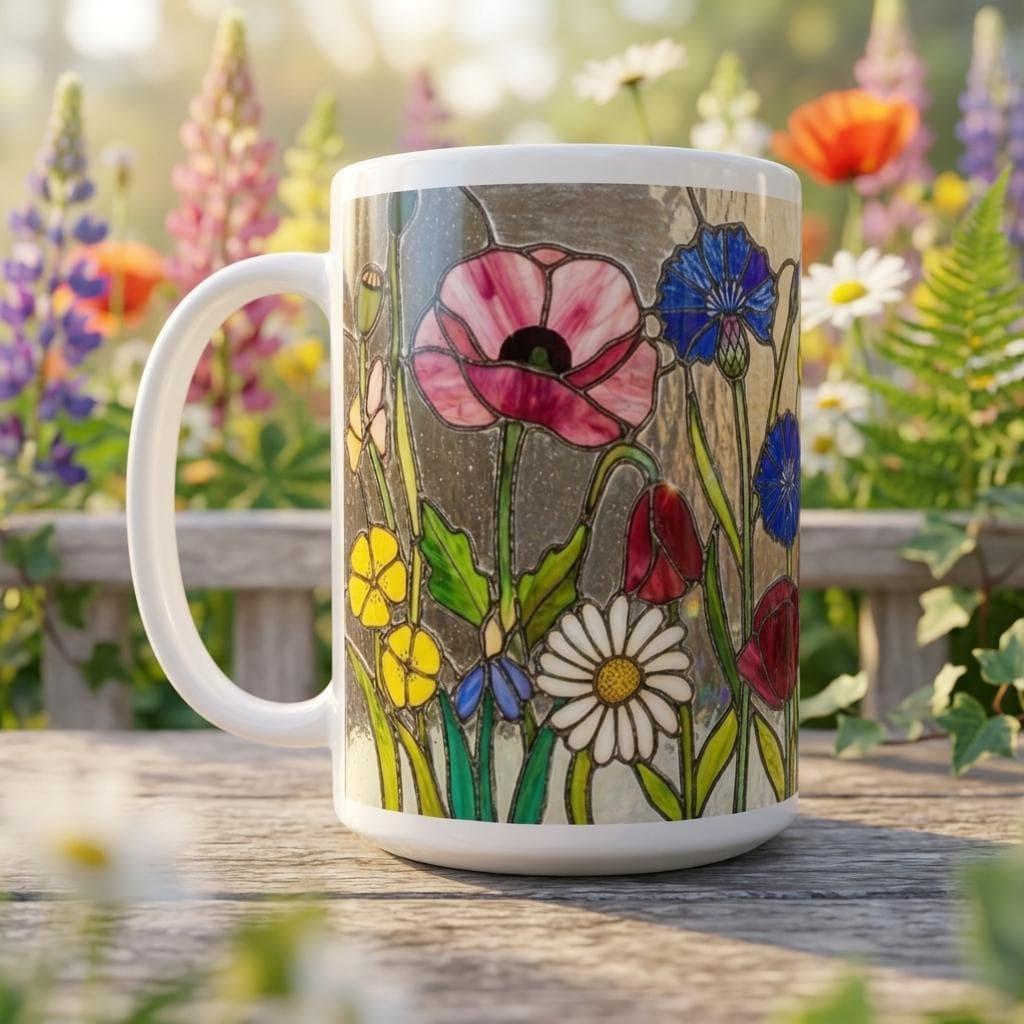 Floral Cups -  Large and Small Ceramic Mugs
