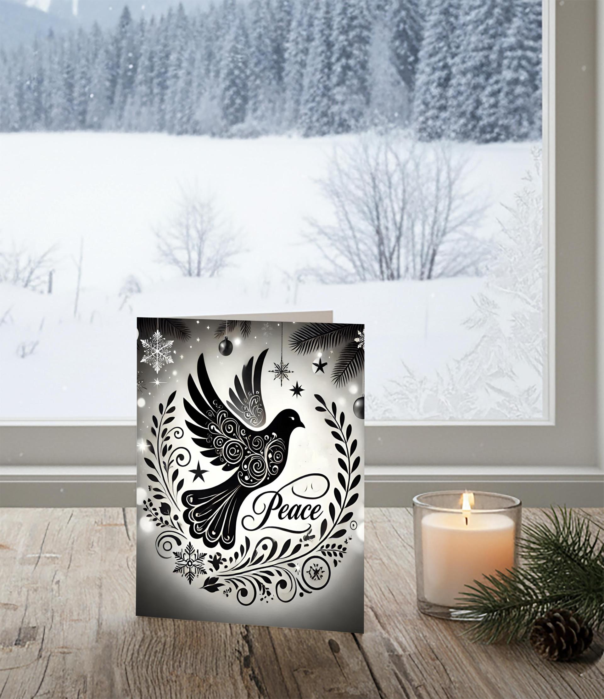 Dove of Peace, Set of 4 Designs, Christmas Cards, Holiday Bulk Pack of Cards