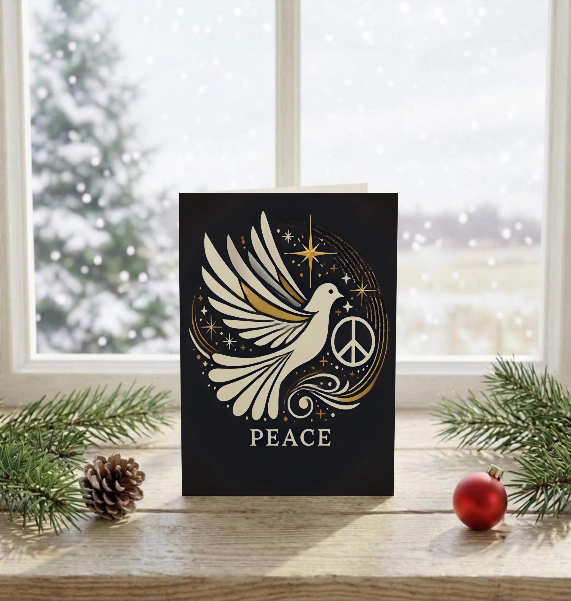 3 Pack, Dove of Peace, Holiday Greeting Cards, Bulk Pack of Cards