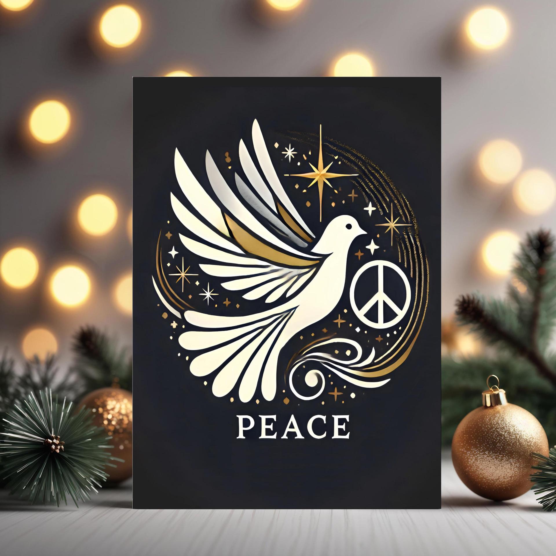 3 Pack, Dove of Peace, Holiday Greeting Cards, Bulk Pack of Cards