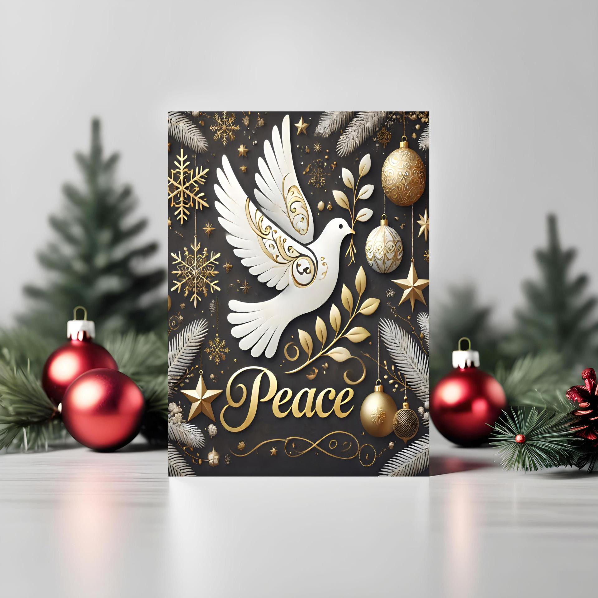 3 Pack, Dove of Peace, Holiday Greeting Cards, Bulk Pack of Cards