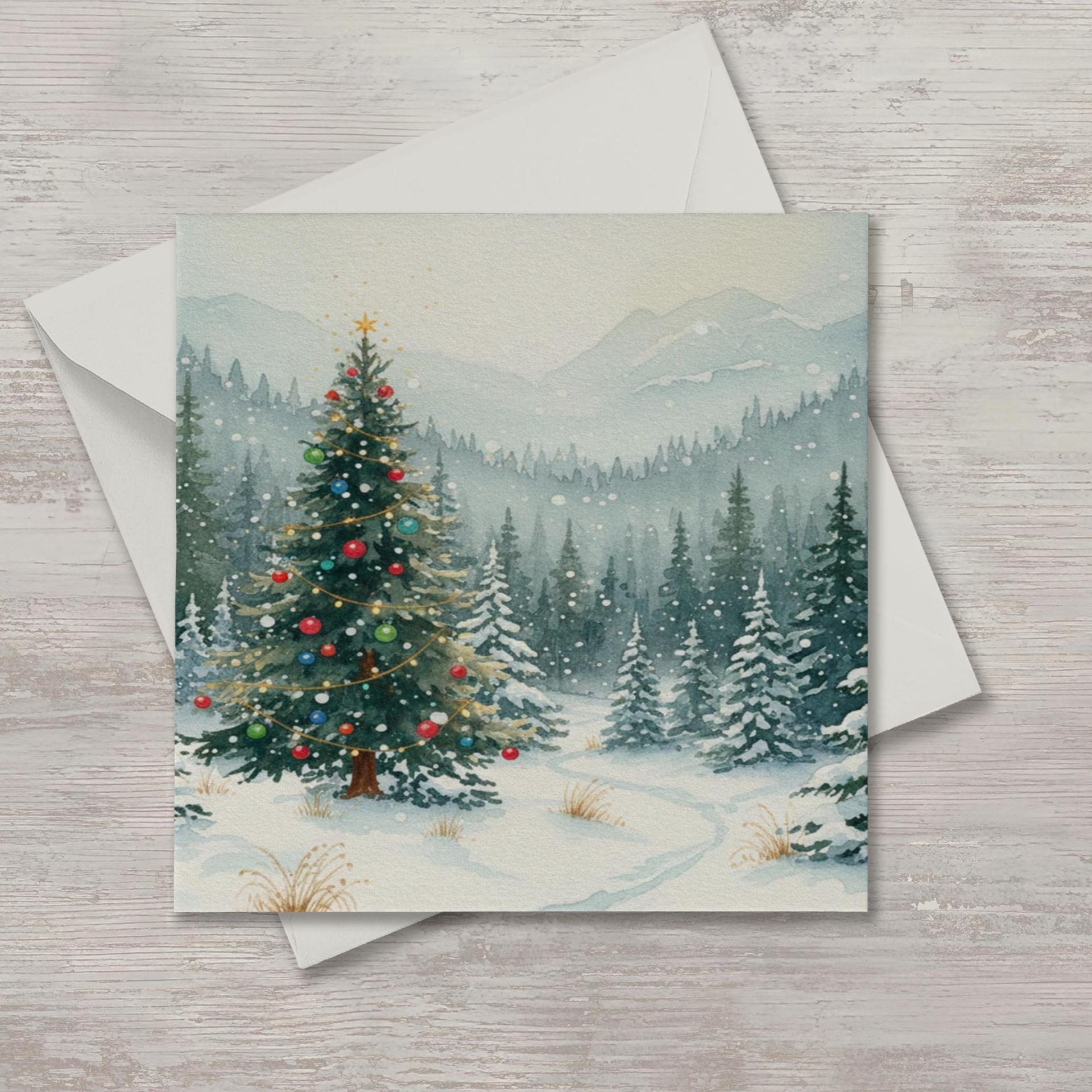 Christmas Gift Cards, Large Note Card, Money Card