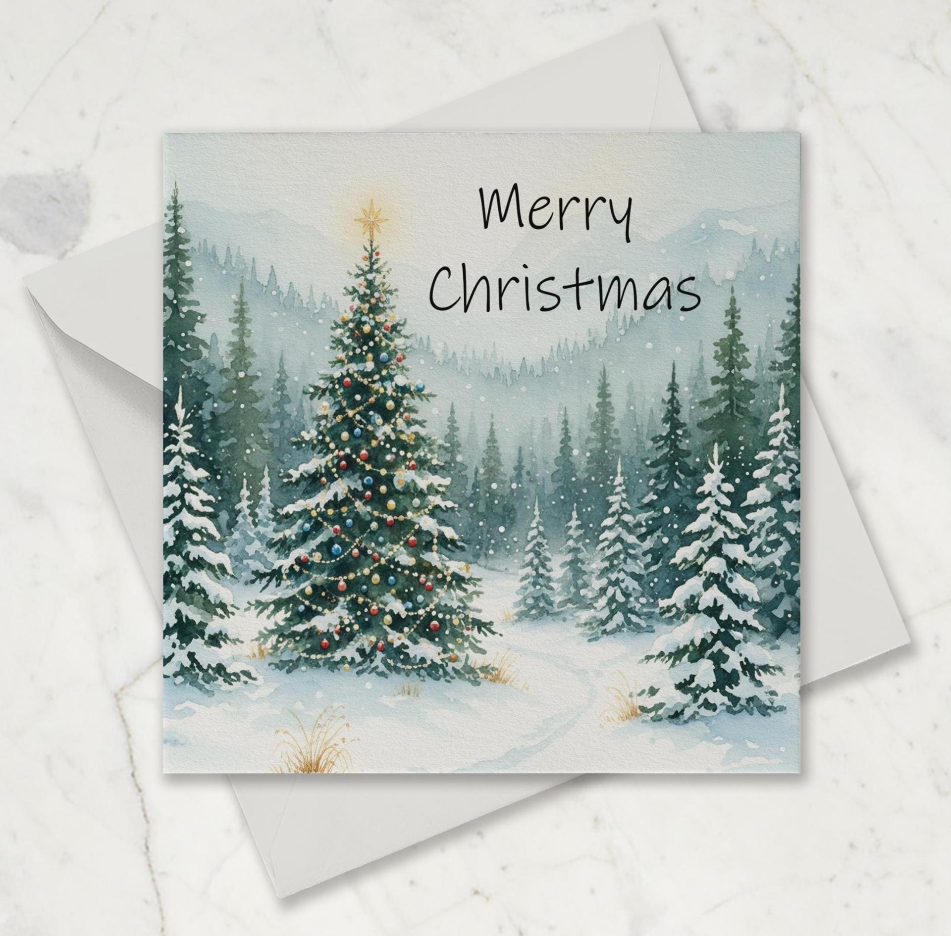 Christmas Gift Cards, Large Note Card, Money Card