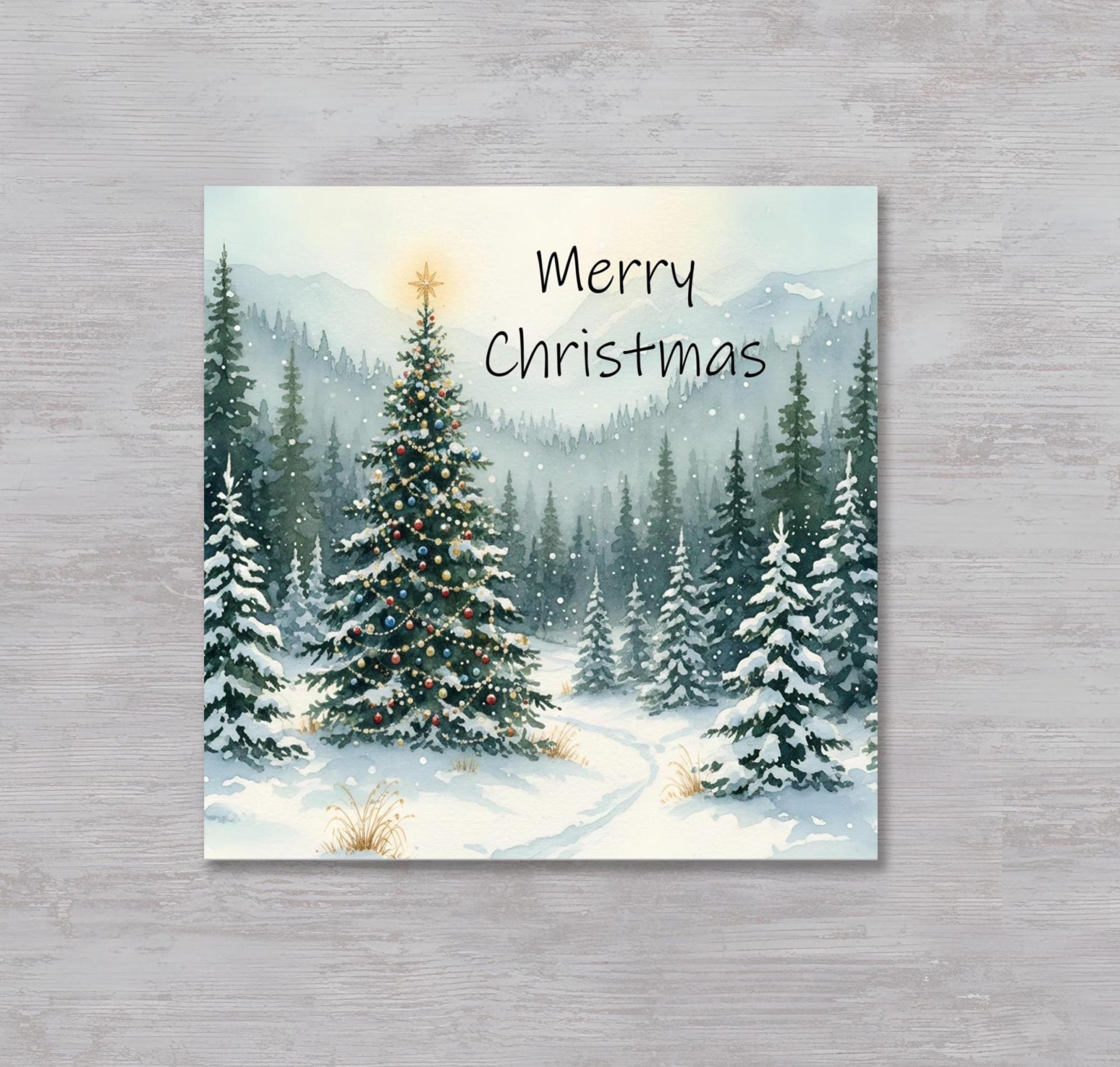 Christmas Gift Cards, Large Note Card, Money Card