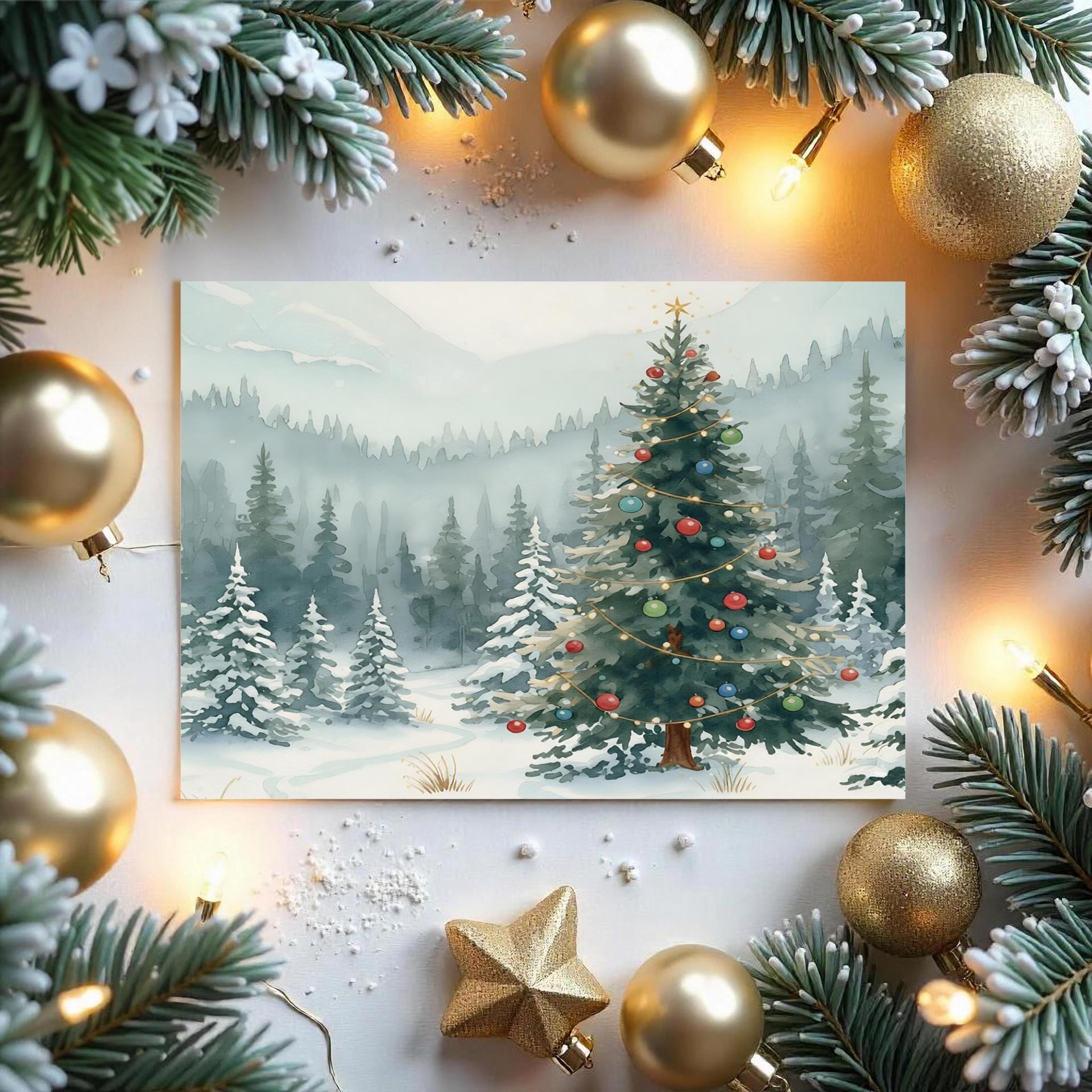 Christmas Gift Cards, Large Note Card, Money Card