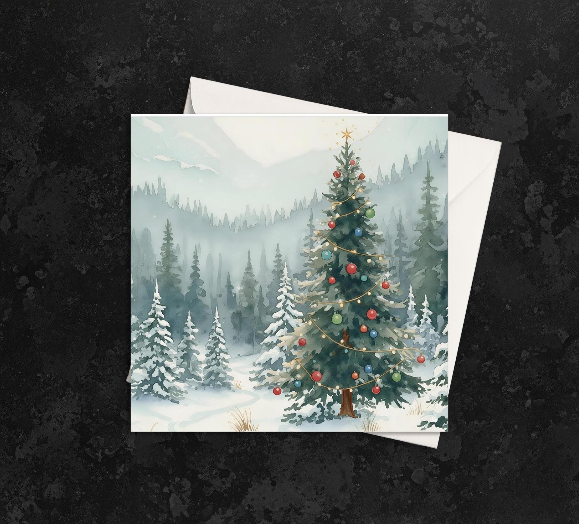 Christmas Gift Cards, Large Note Card, Money Card