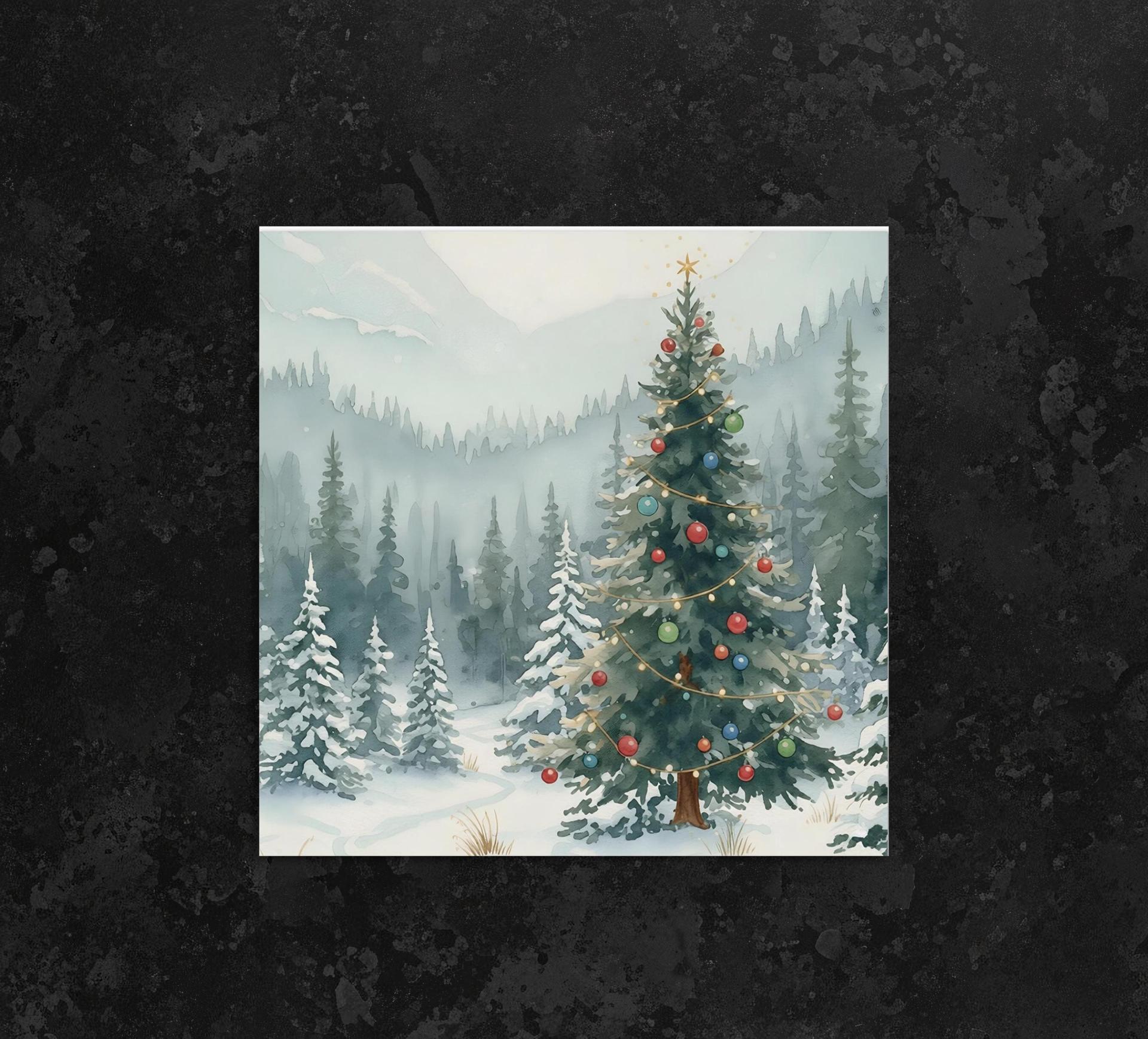 Christmas Gift Cards, Large Note Card, Money Card