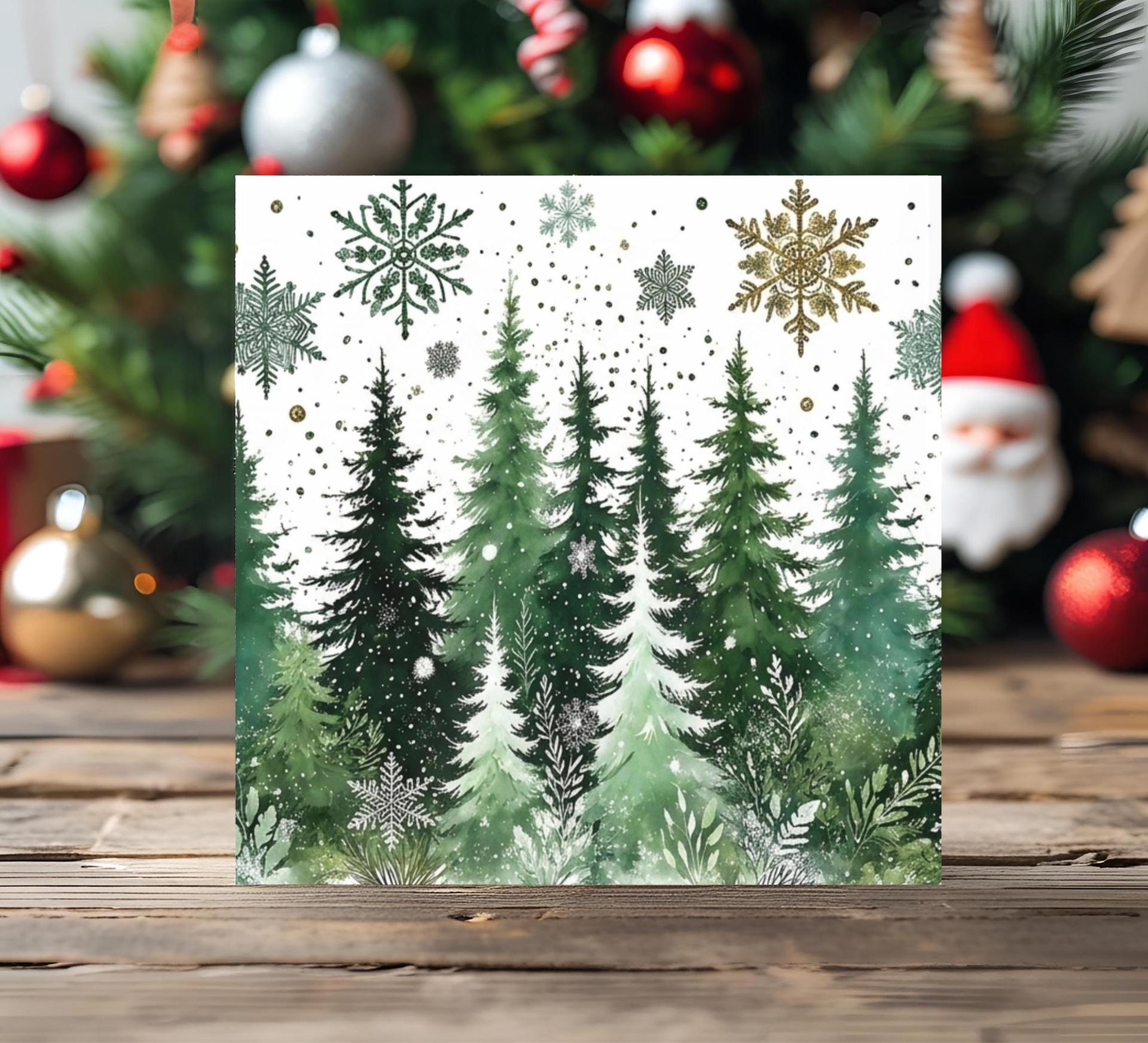 Christmas Gift Cards, Large Note Card, Money Card