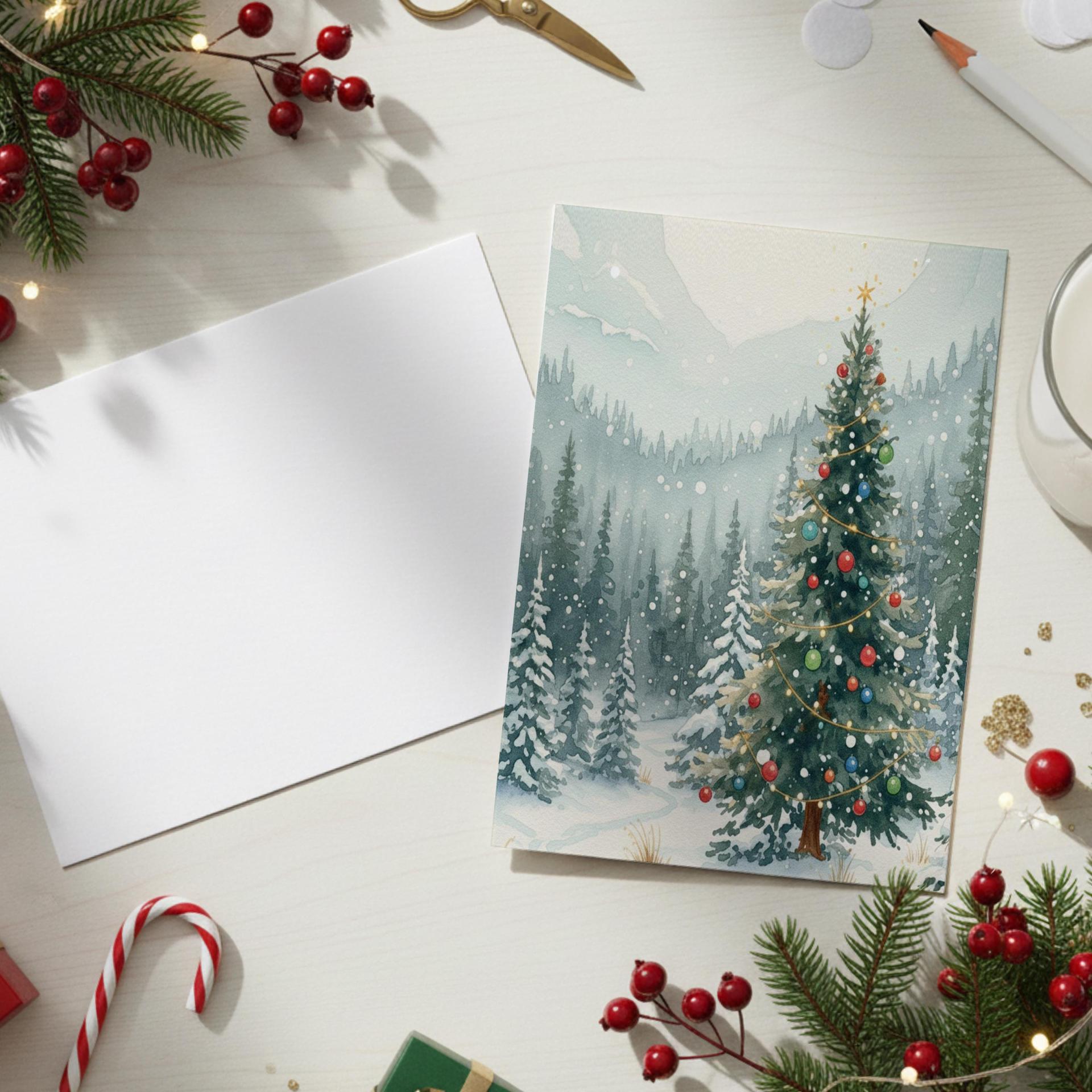Christmas Gift Cards, Large Note Card, Money Card