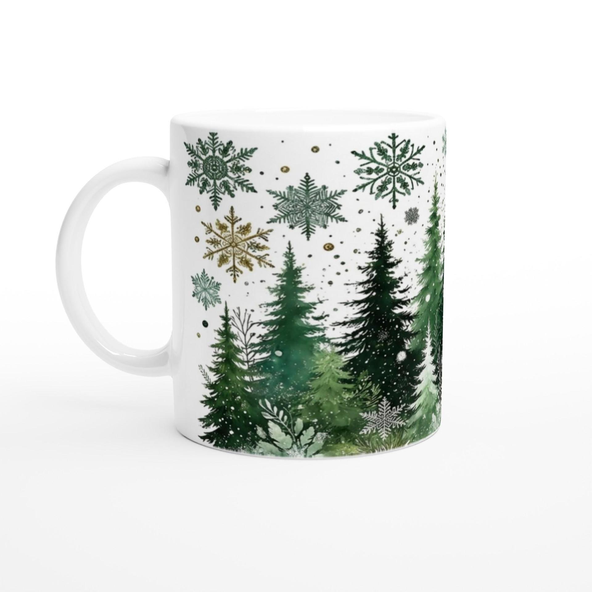 Christmas Mugs Set, Holiday Cup Set - Large and Small Cups