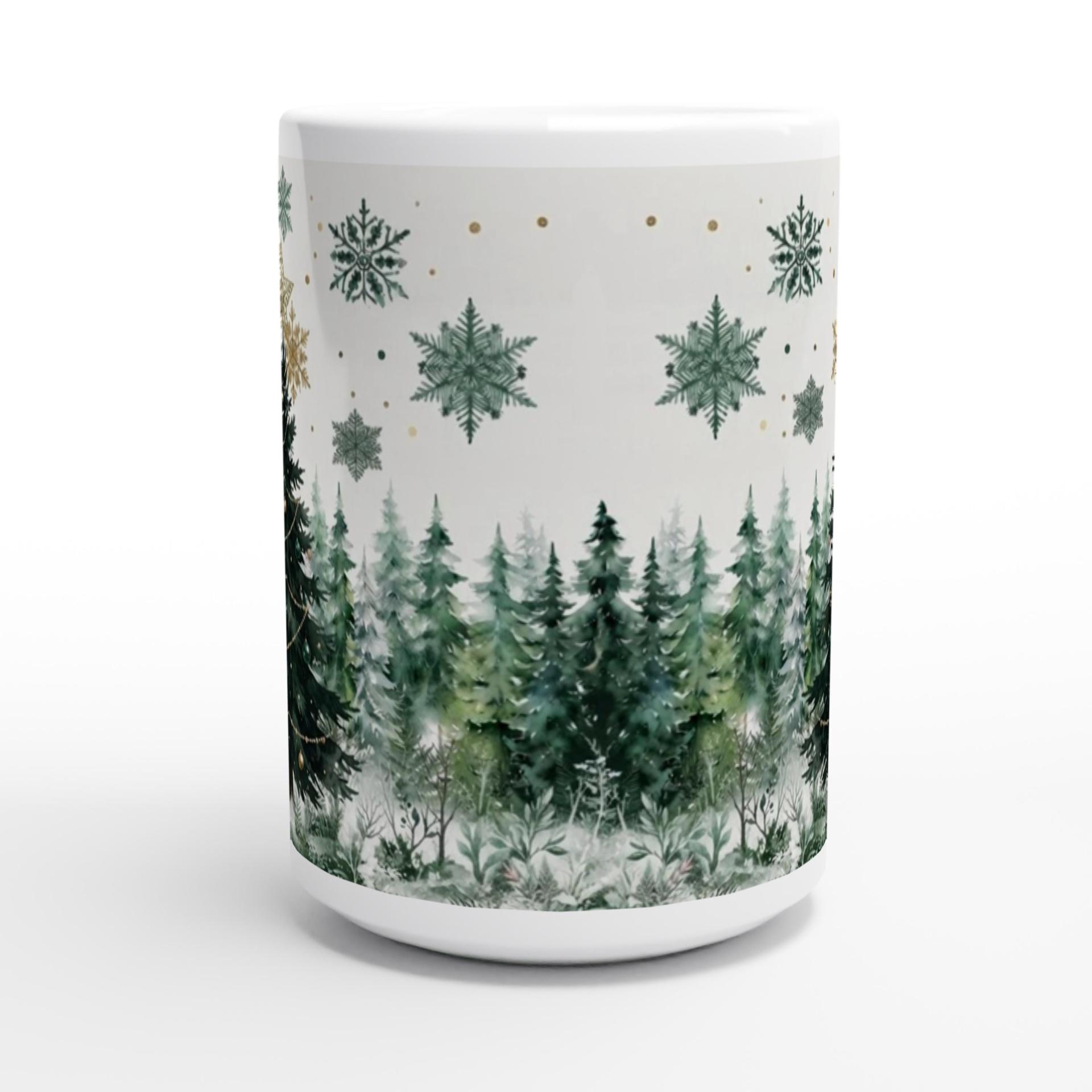 Christmas Mugs Set, Holiday Cup Set - Large and Small Cups
