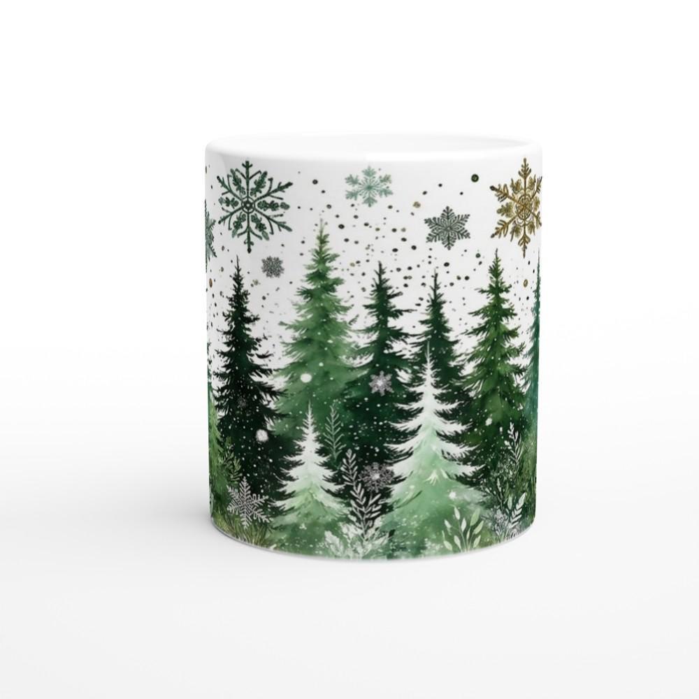 Christmas Mugs Set, Holiday Cup Set - Large and Small Cups