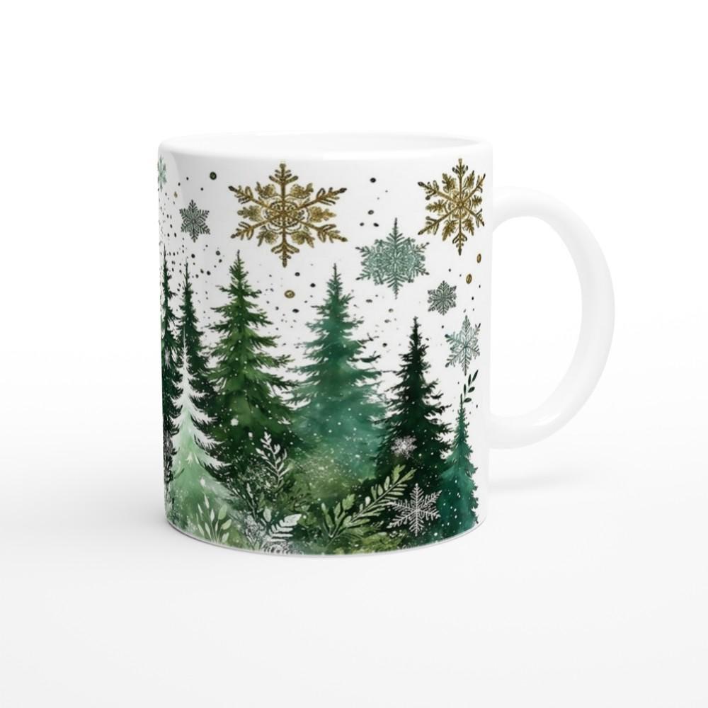Christmas Mugs Set, Holiday Cup Set - Large and Small Cups