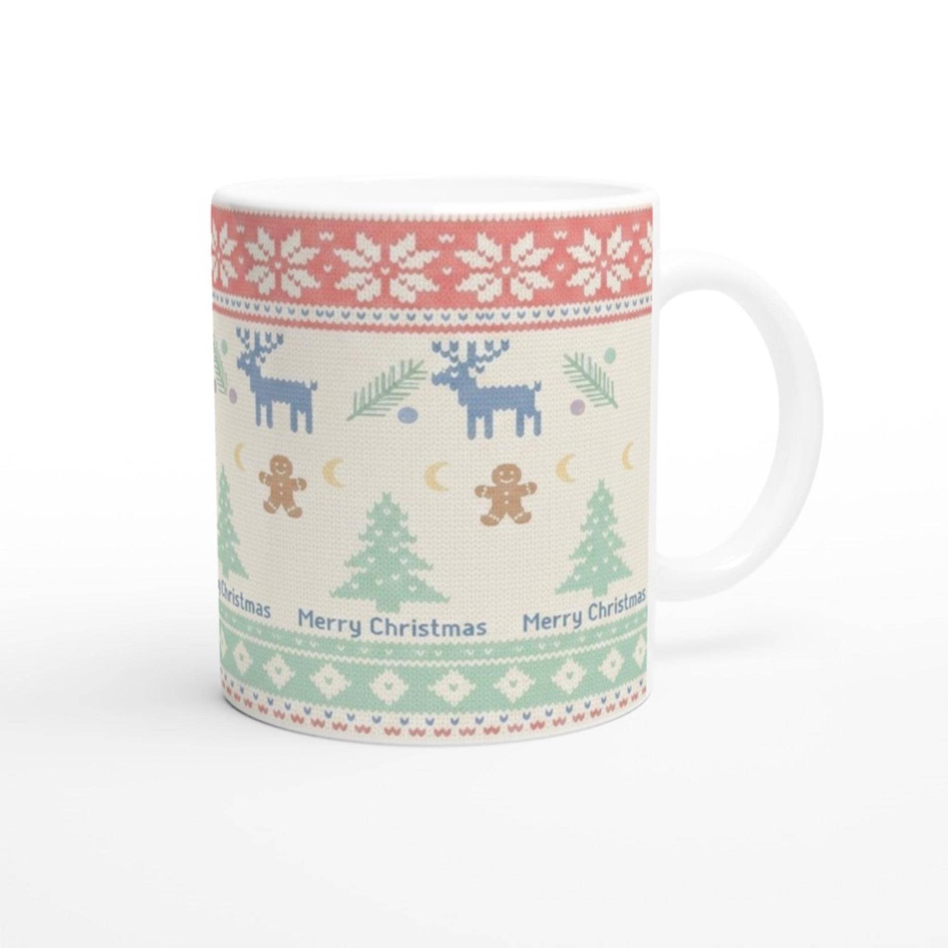 Christmas Mugs Set, Holiday Cup Set - Large and Small Cups