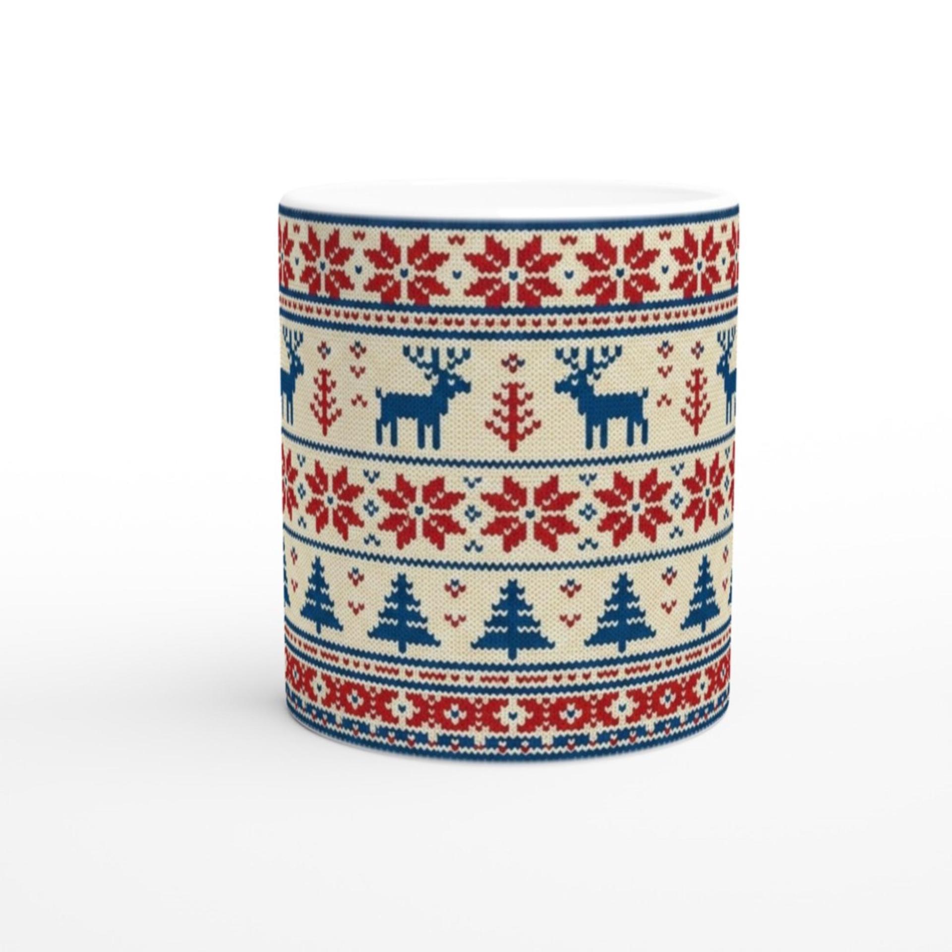 Christmas Mugs Set, Holiday Cup Set - Large and Small Cups