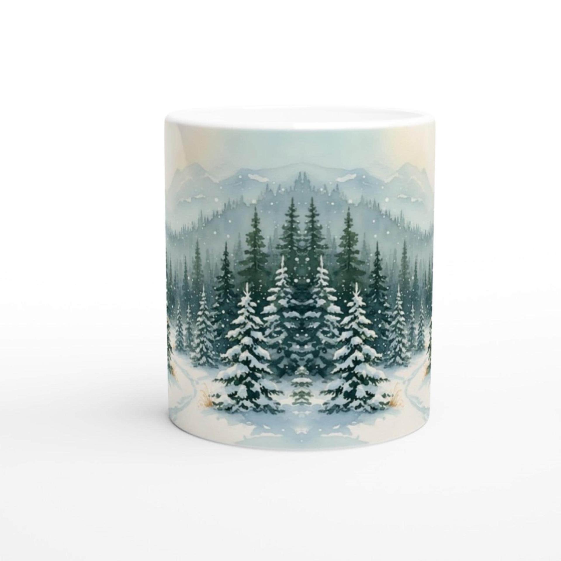 Christmas Mugs Set, Holiday Cup Set - Large and Small Cups