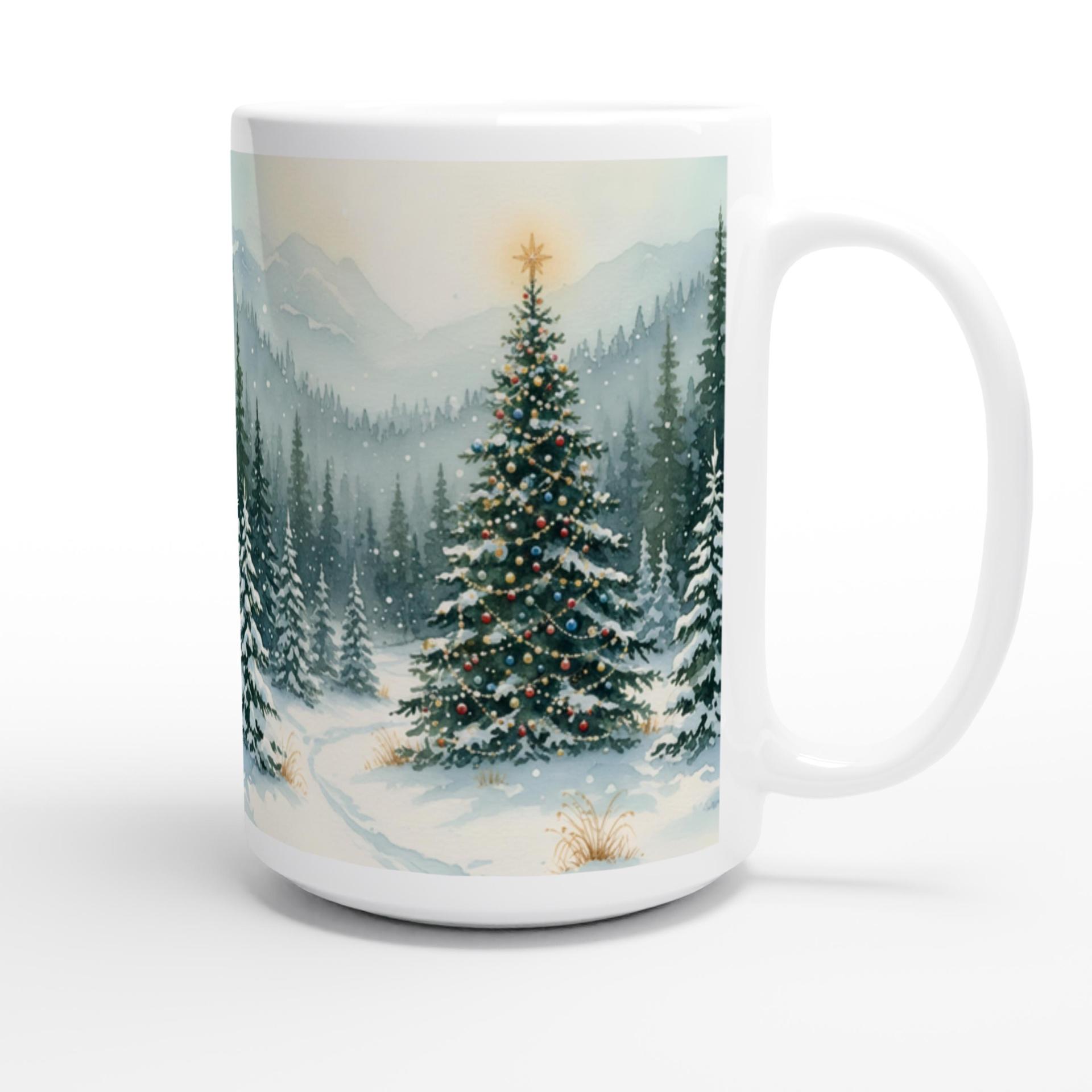Christmas Mugs Set, Holiday Cup Set - Large and Small Cups