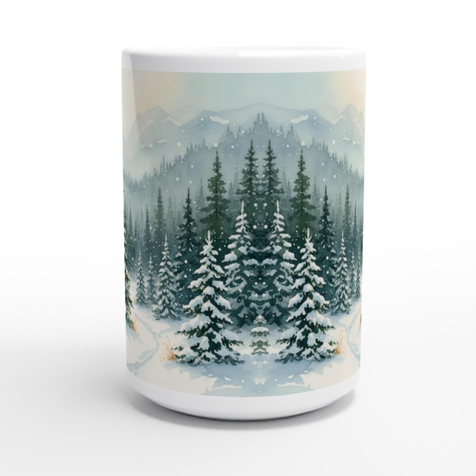 Christmas Mugs Set, Holiday Cup Set - Large and Small Cups