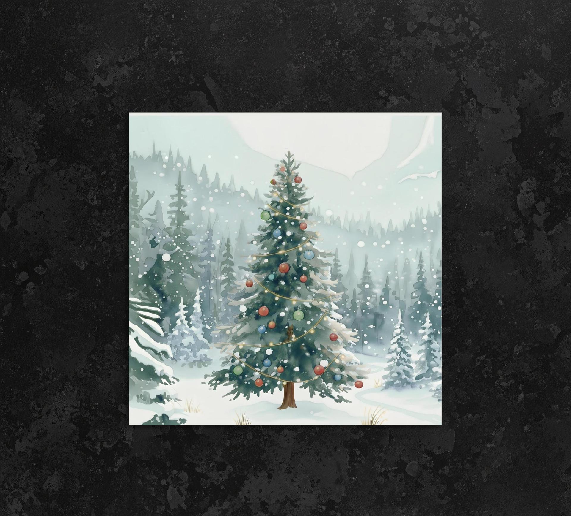 Christmas Gift Cards, Large Note Card, Money Card