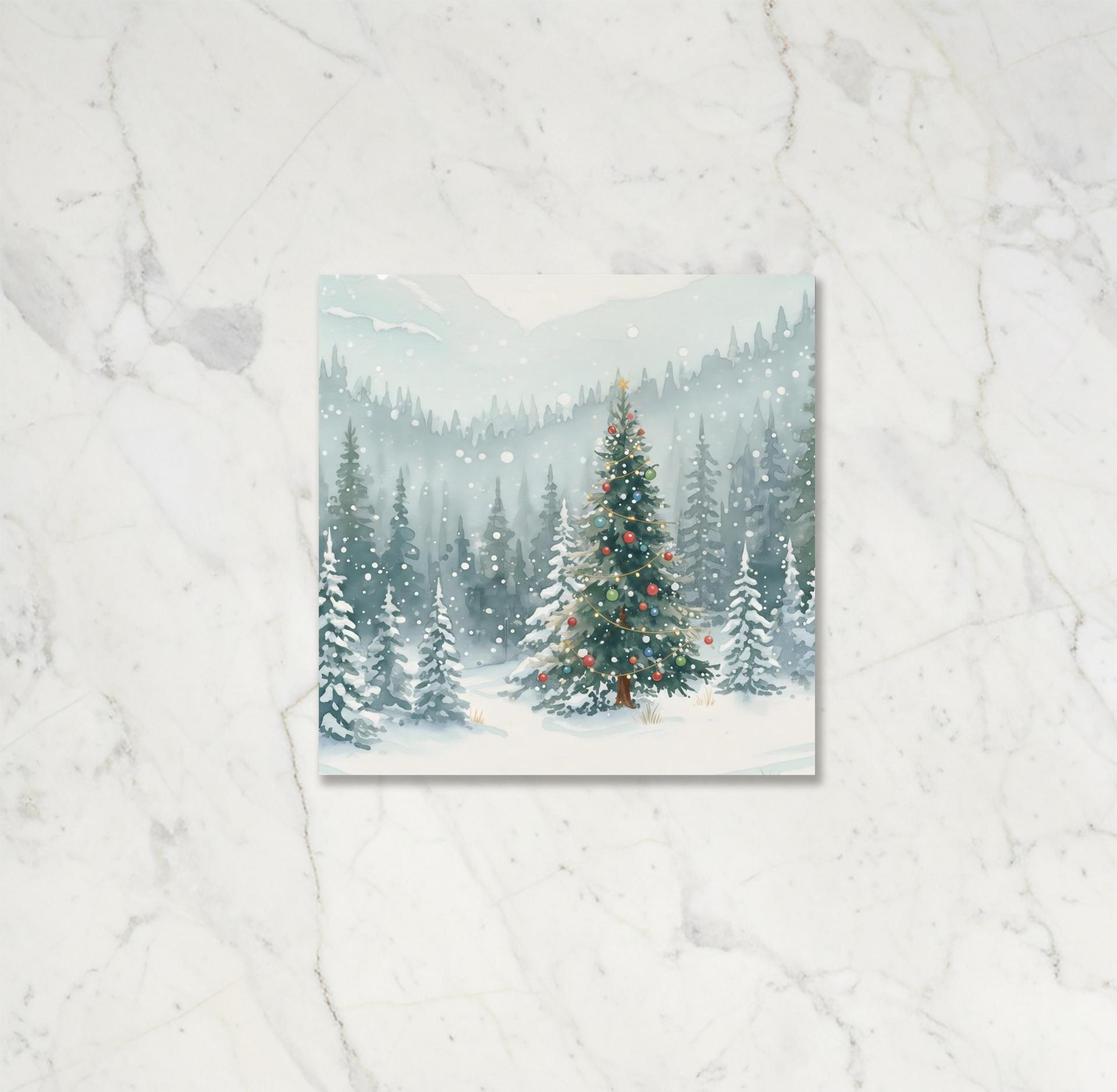 Christmas Gift Cards, Large Note Card, Money Card